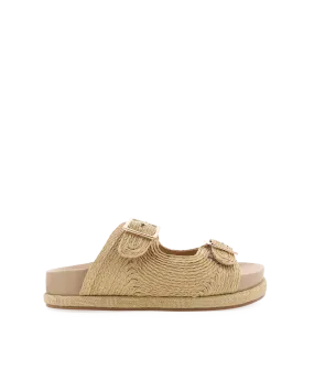 JULIET - NATURAL RAFFIA Seamless Edge Binding Everyday Footwear