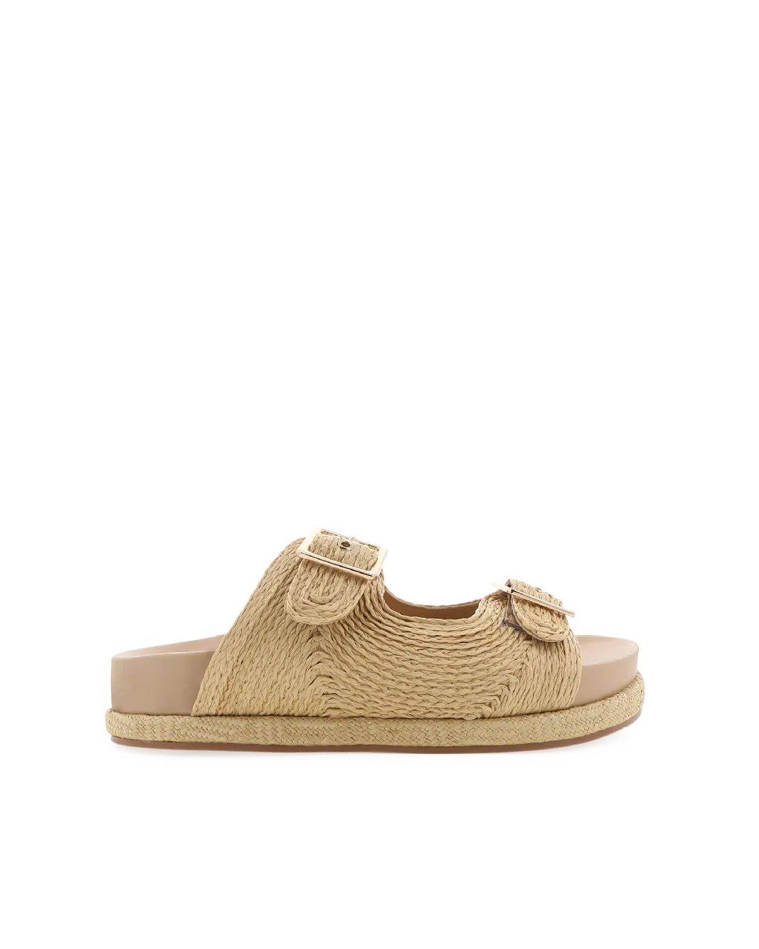 JULIET - NATURAL RAFFIA Seamless Edge Binding Everyday Footwear