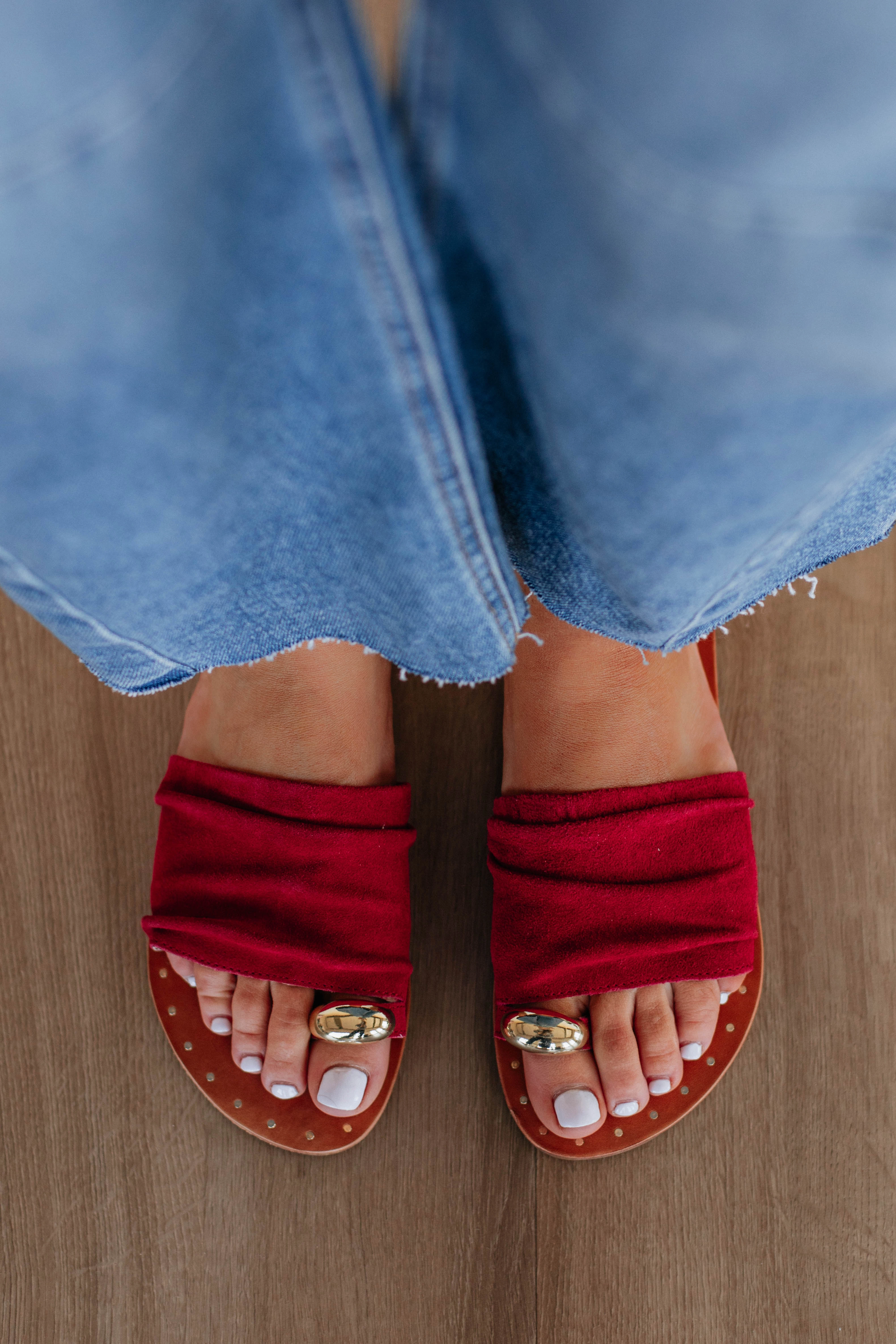 Firm Ground Keep It Current Sandals - Sangria