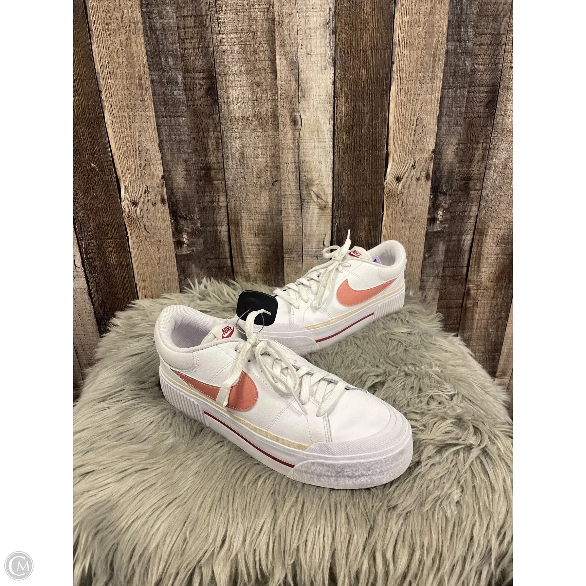 windproof Shoes Sneakers By Nike In Pink & White, Size: 12