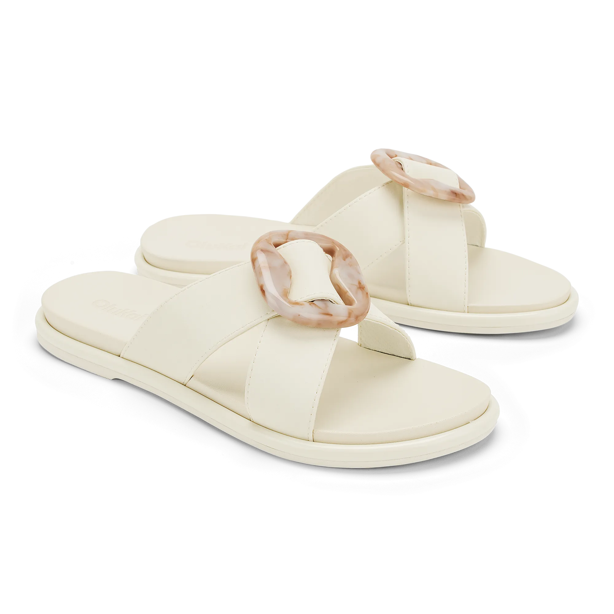 Lai Slide - White Sand rubber Comfortable Footwear for Beach