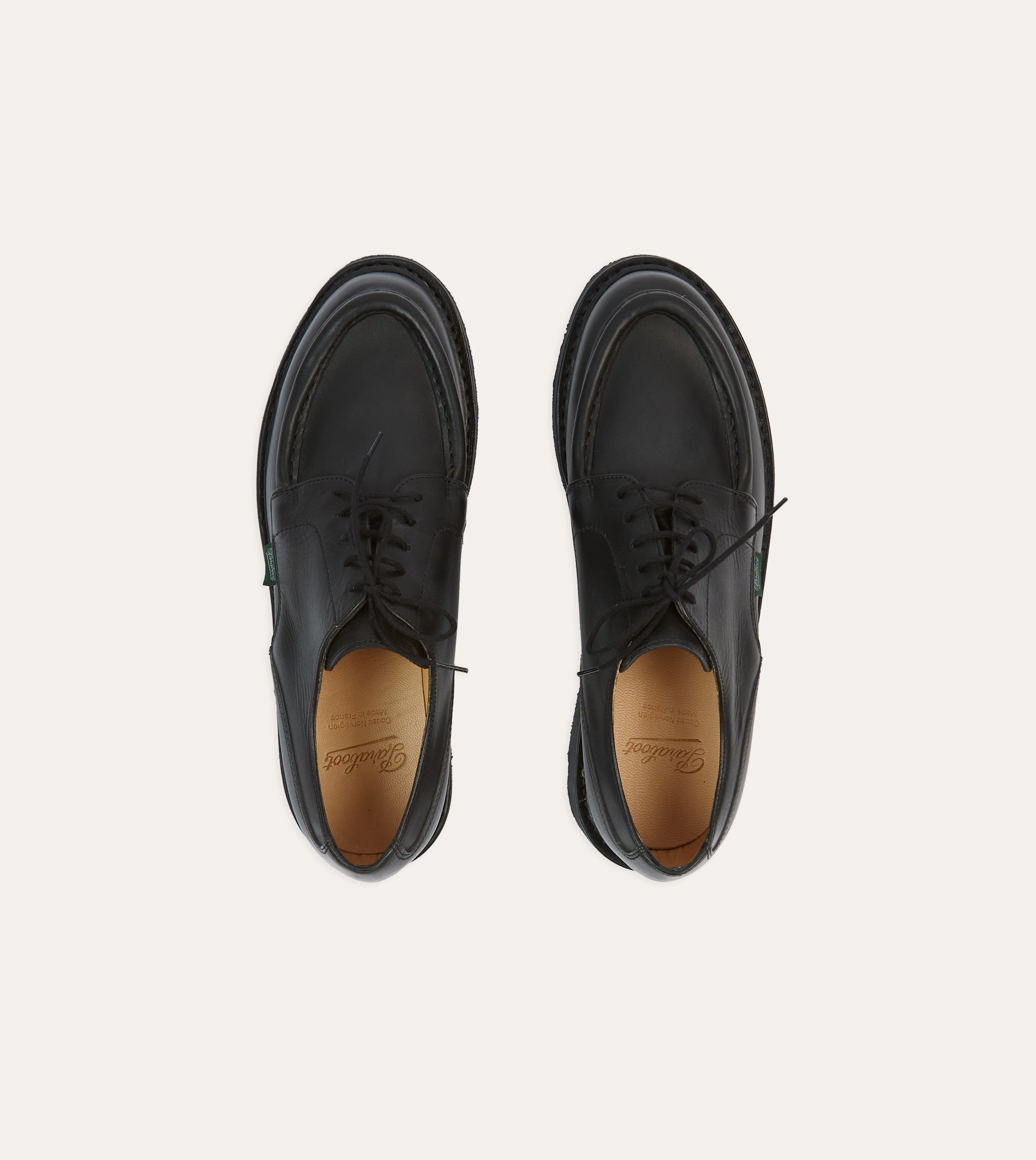 Paraboot Villandry Noir Calf Leather Derby Shoe Subtle Vibe