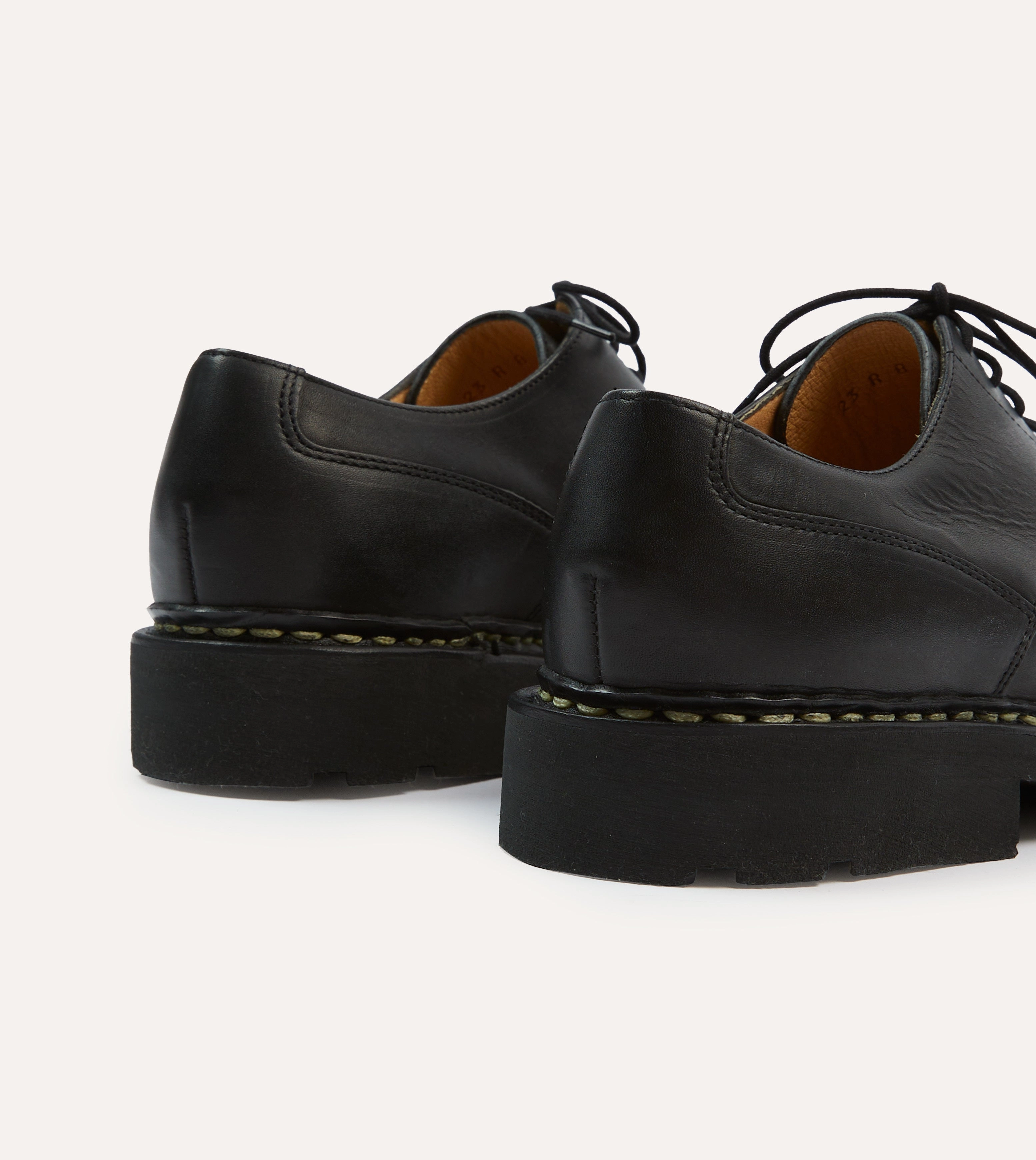 Paraboot Villandry Noir Calf Leather Derby Shoe World Walk