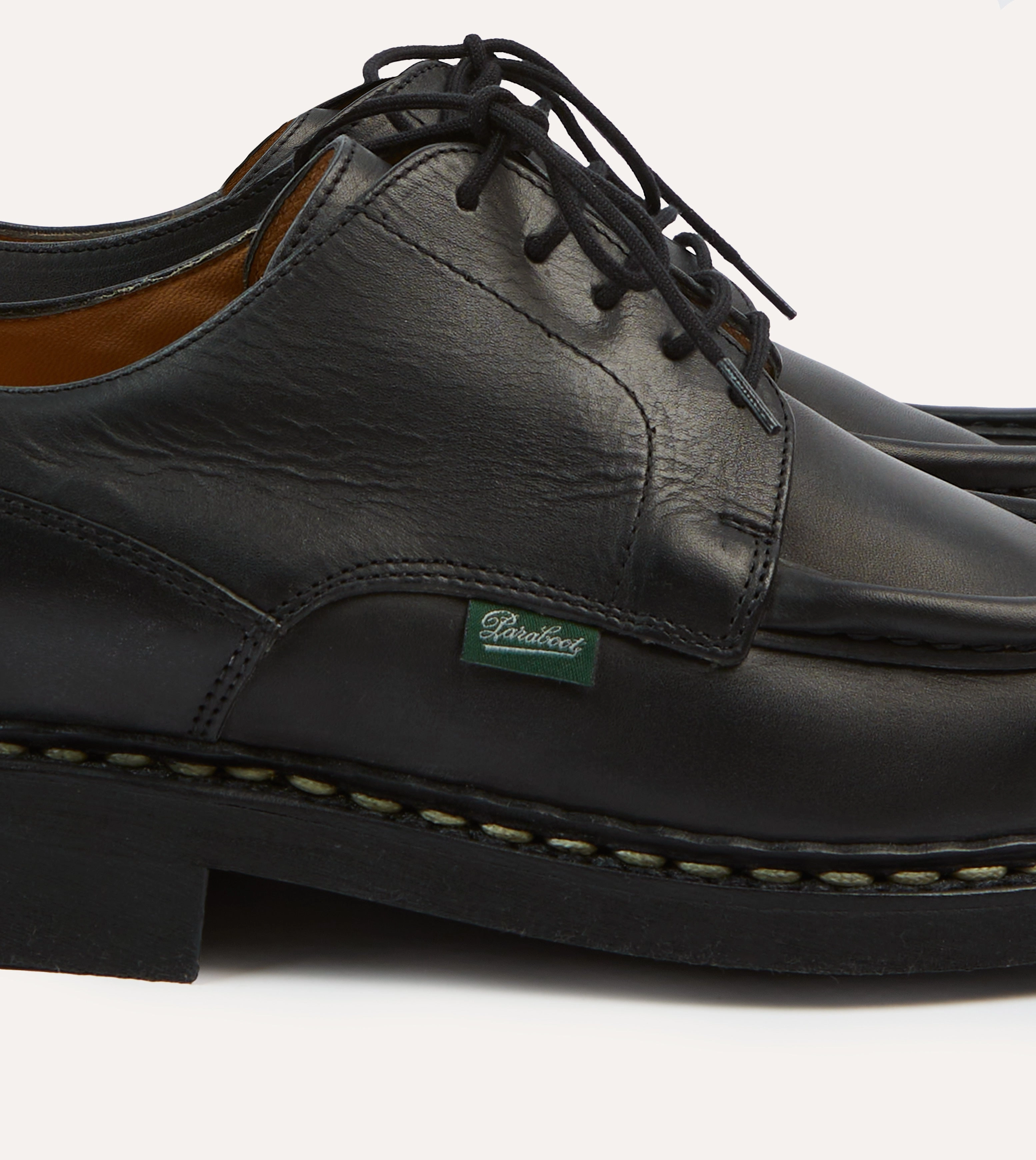 Earth Base Paraboot Villandry Noir Calf Leather Derby Shoe