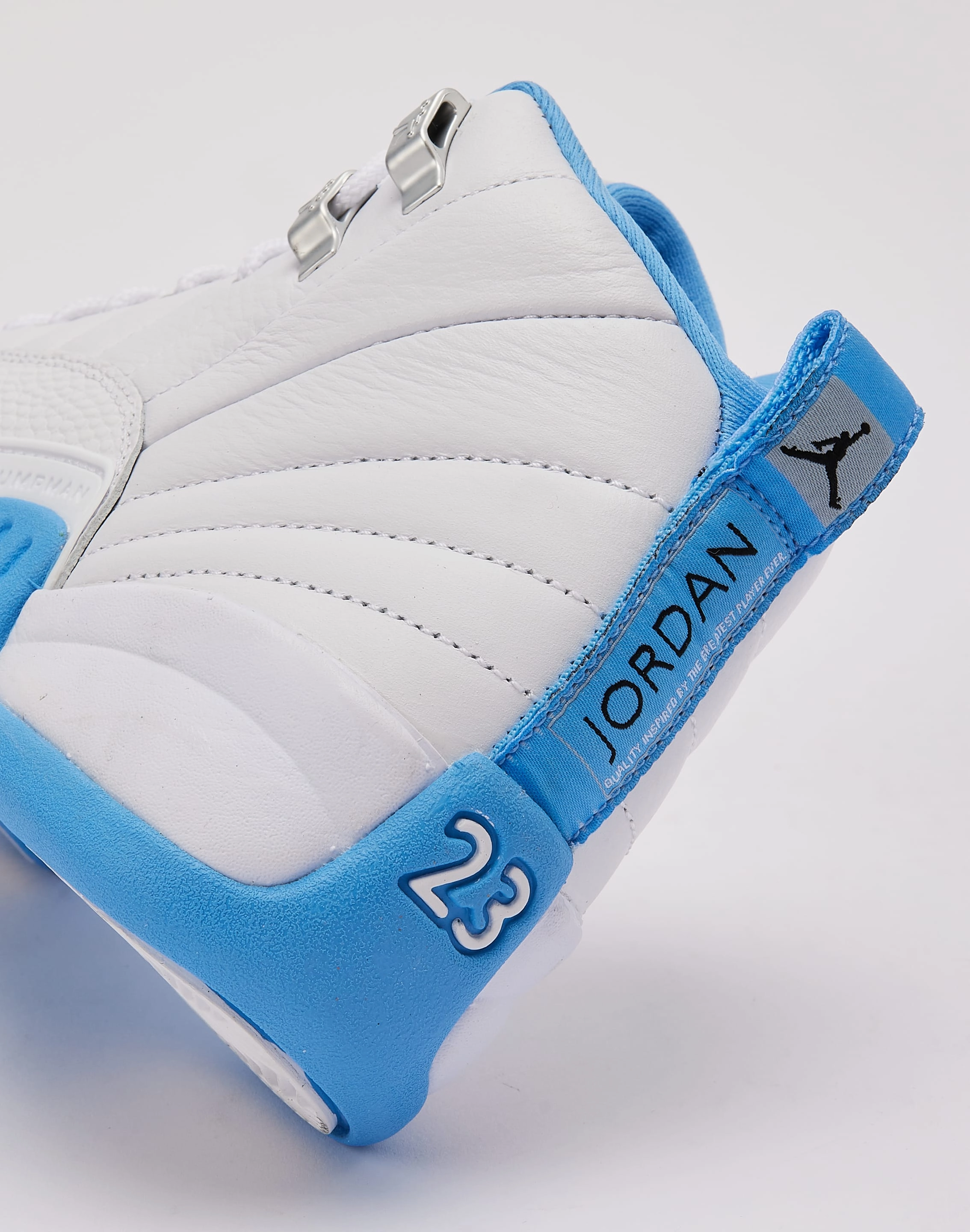 Jordan Air Jordan 12 Retro 'White and University Blue' Grade-School Reinforced Eyelets