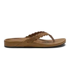 Sporty Footwear for Vacation Wide Fit Design Lei - Tan