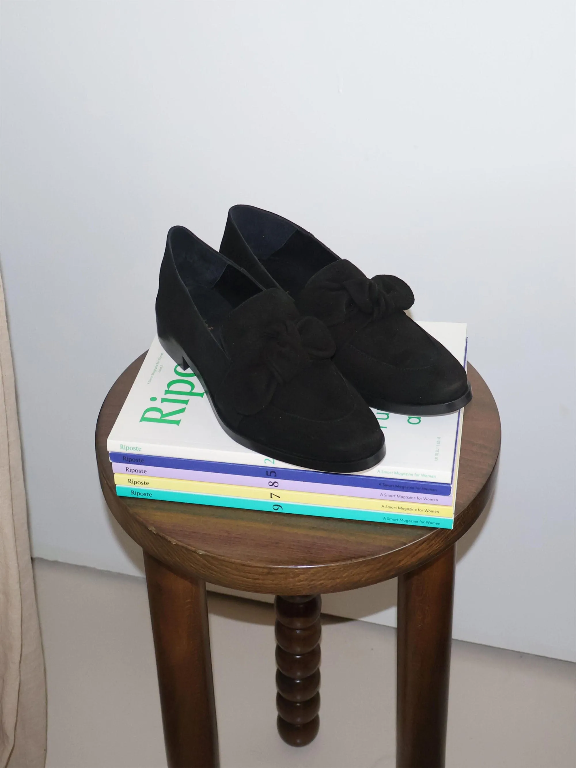 Valencia Black Suede Loafer Lesson Glow