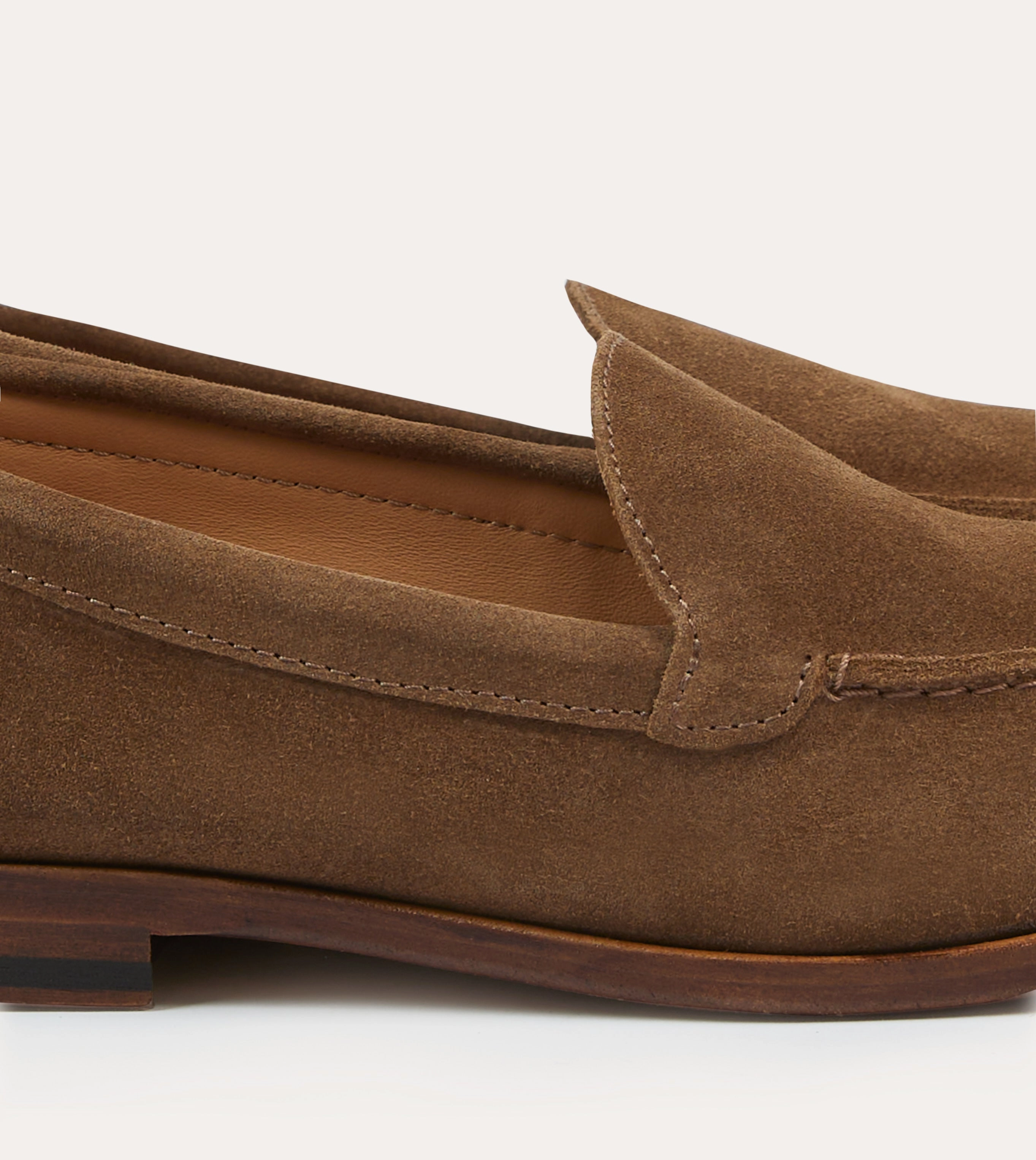 Light Brown Suede Henri Summer Loafer Good Arch Support