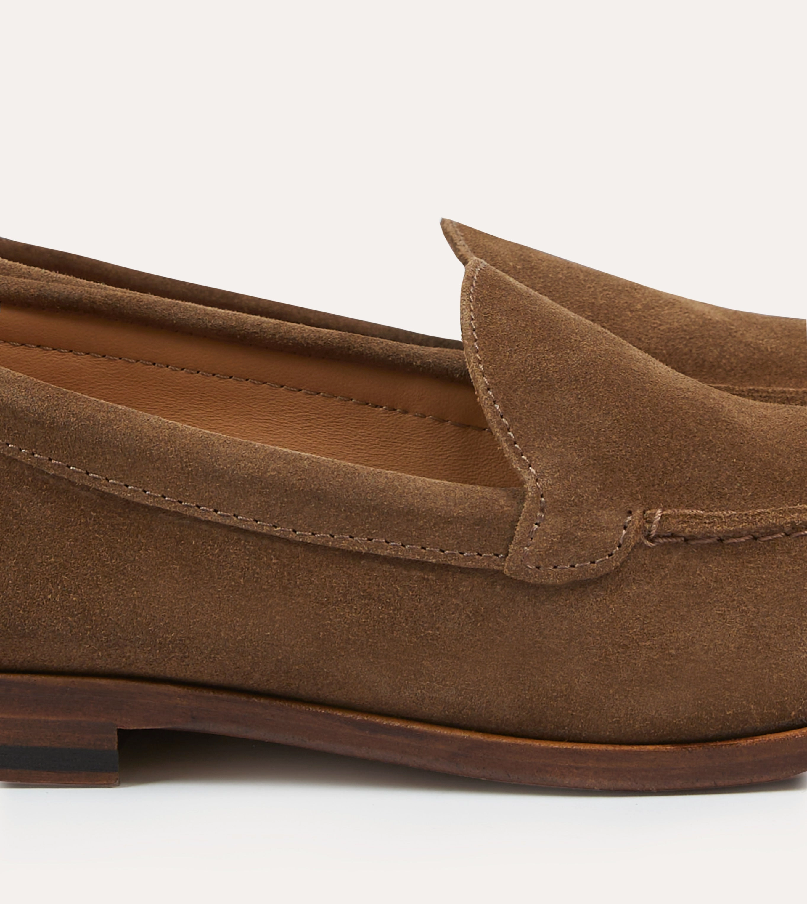 Office-Ready Footwear Light Brown Suede Henri Summer Loafer