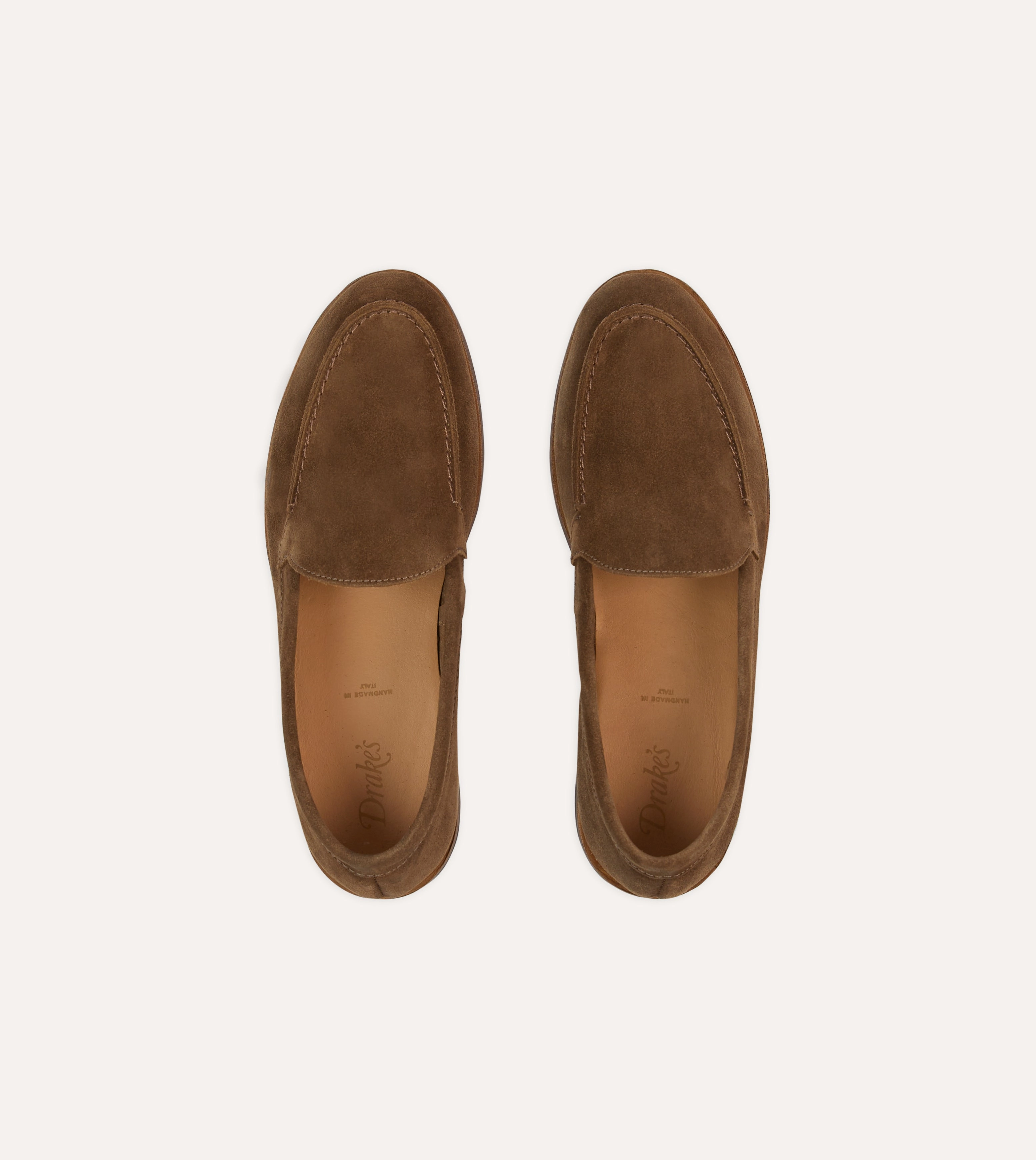 Crisp Details Light Brown Suede Henri Summer Loafer