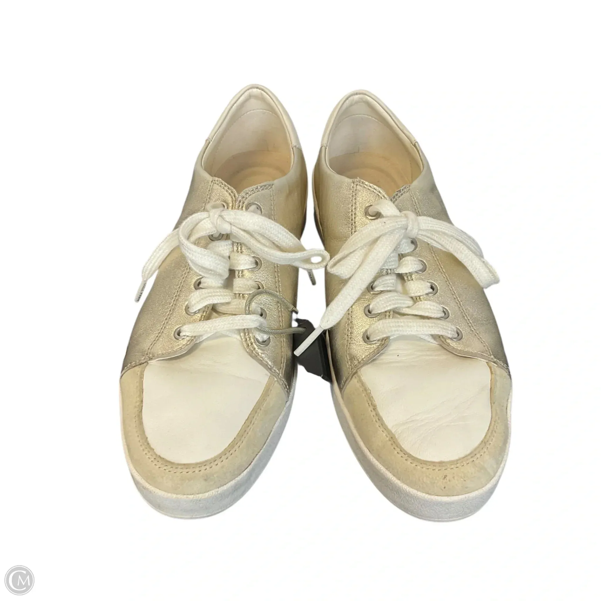 Neutral Walk Shoes Sneakers By Cole-haan In Gold, Size: 7.5