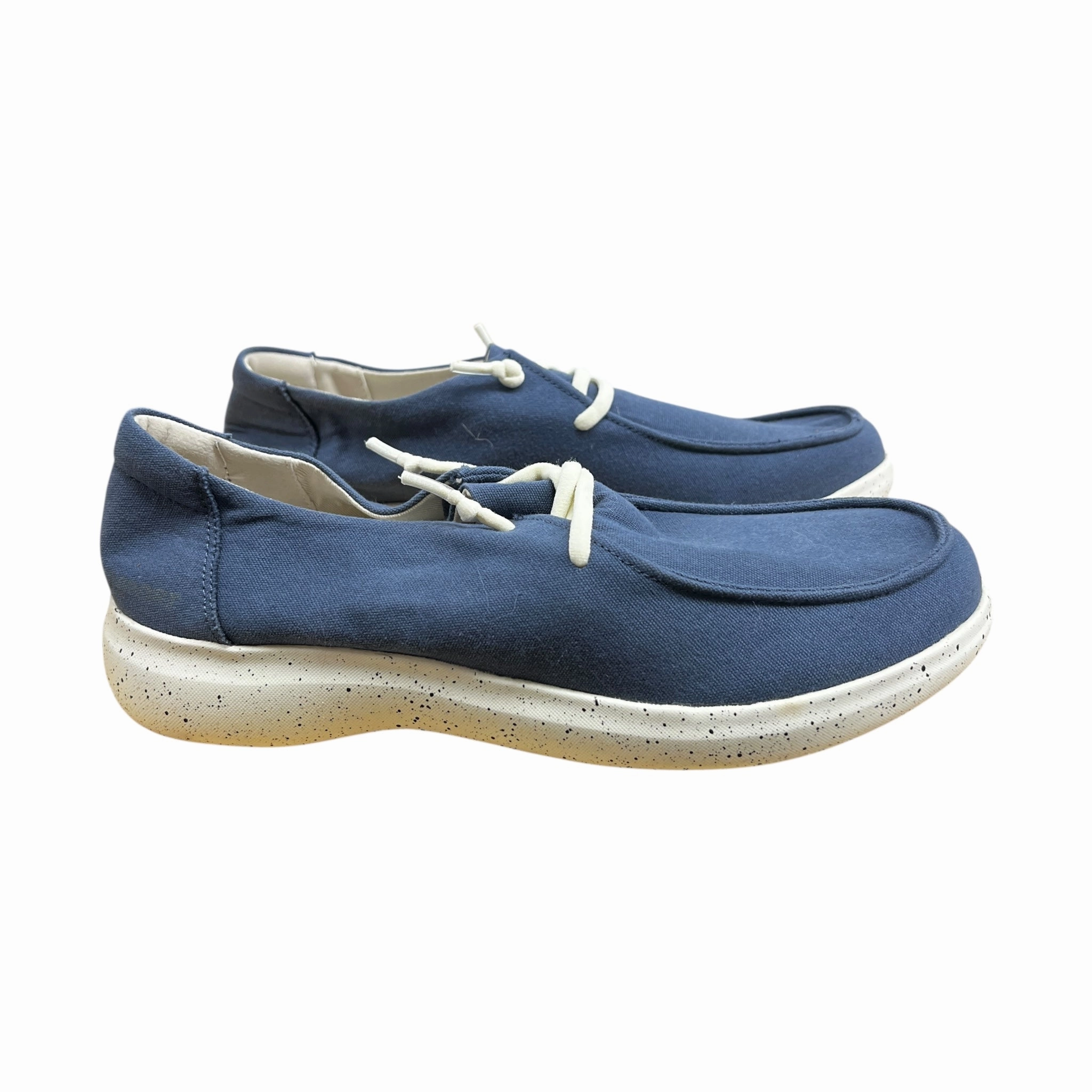 Memory Foam Collar Adaptive Cushion Stack Shoes Sneakers By Cme In Blue, Size:7.5