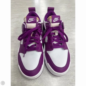 Collapsible Heel Shoes Sneakers By Nike In Purple & White, Size: 10.5