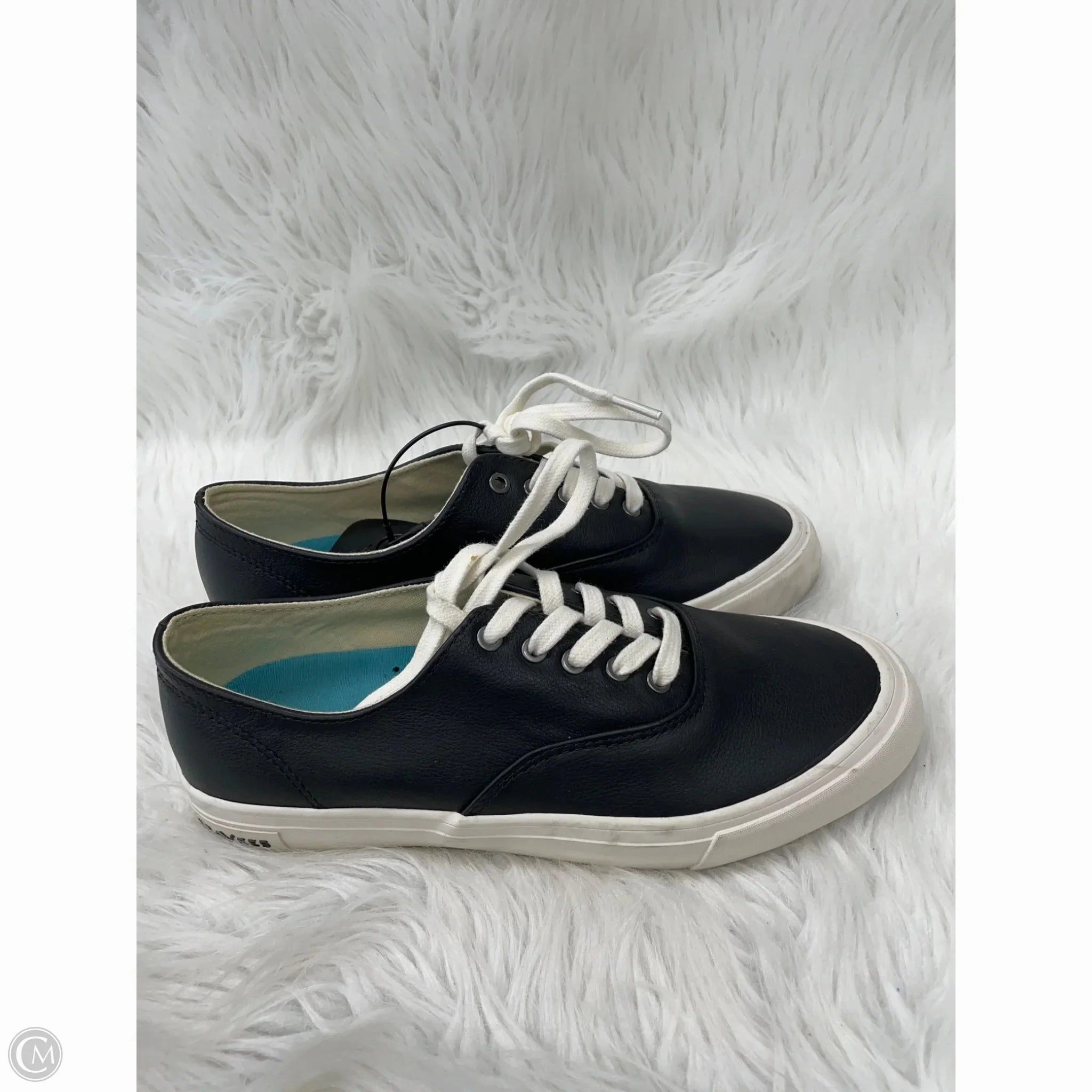 Reinforced Arch Comfort Leather Shoes Sneakers By SEAVEES In Black, Size: 9