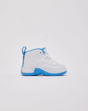 Jordan Air Jordan 12 Retro 'White and University Blue' Toddler Multi Density Foam Middle school kids' items