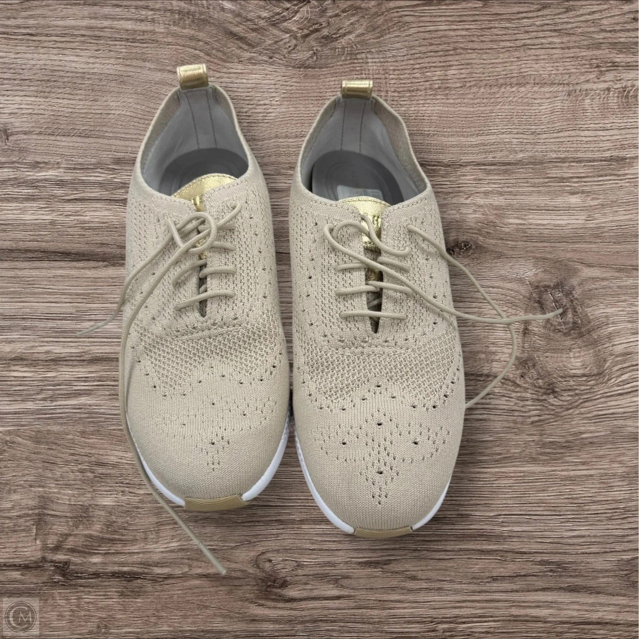 Shoes Sneakers By Cole-haan In Beige, Size: 10 Compression Knit Upper Contoured Sole