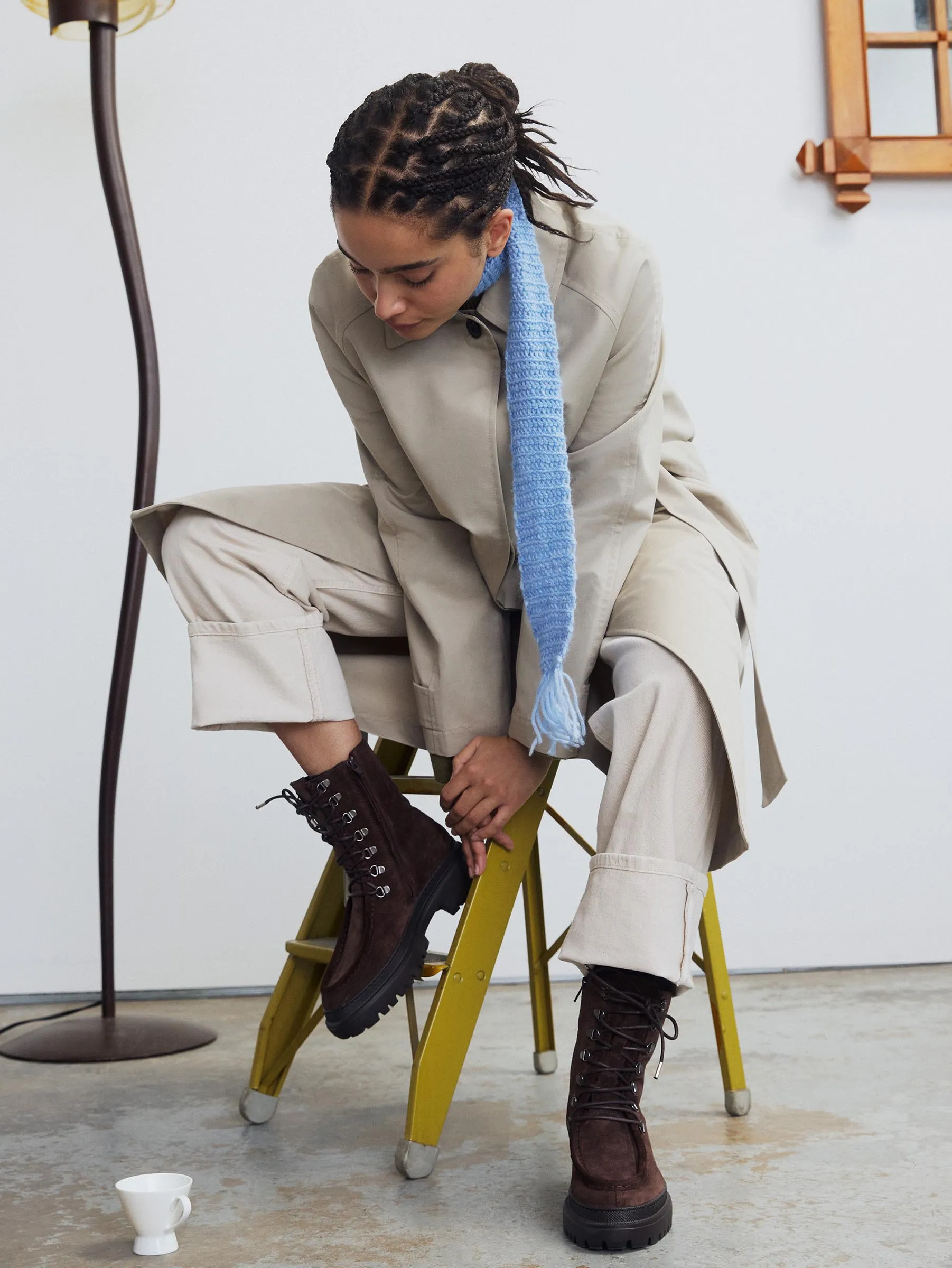 Heavy Duty Lorena Brown Suede Unlined Boot