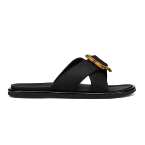 Lai Slide - Black Standout Look Compression Molded Midsole