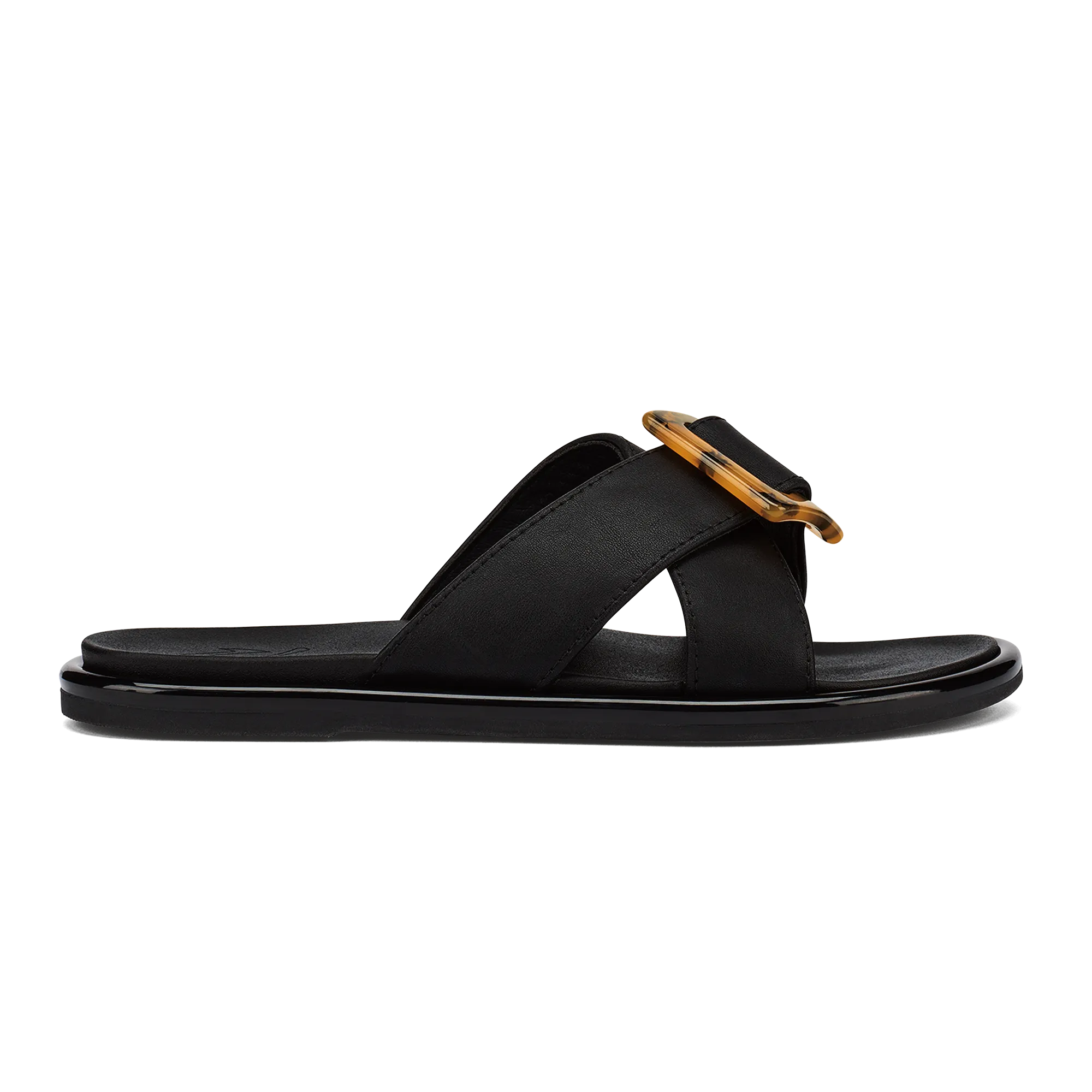 Lai Slide - Black Comfortable beach sandals Ventilation Channel Design