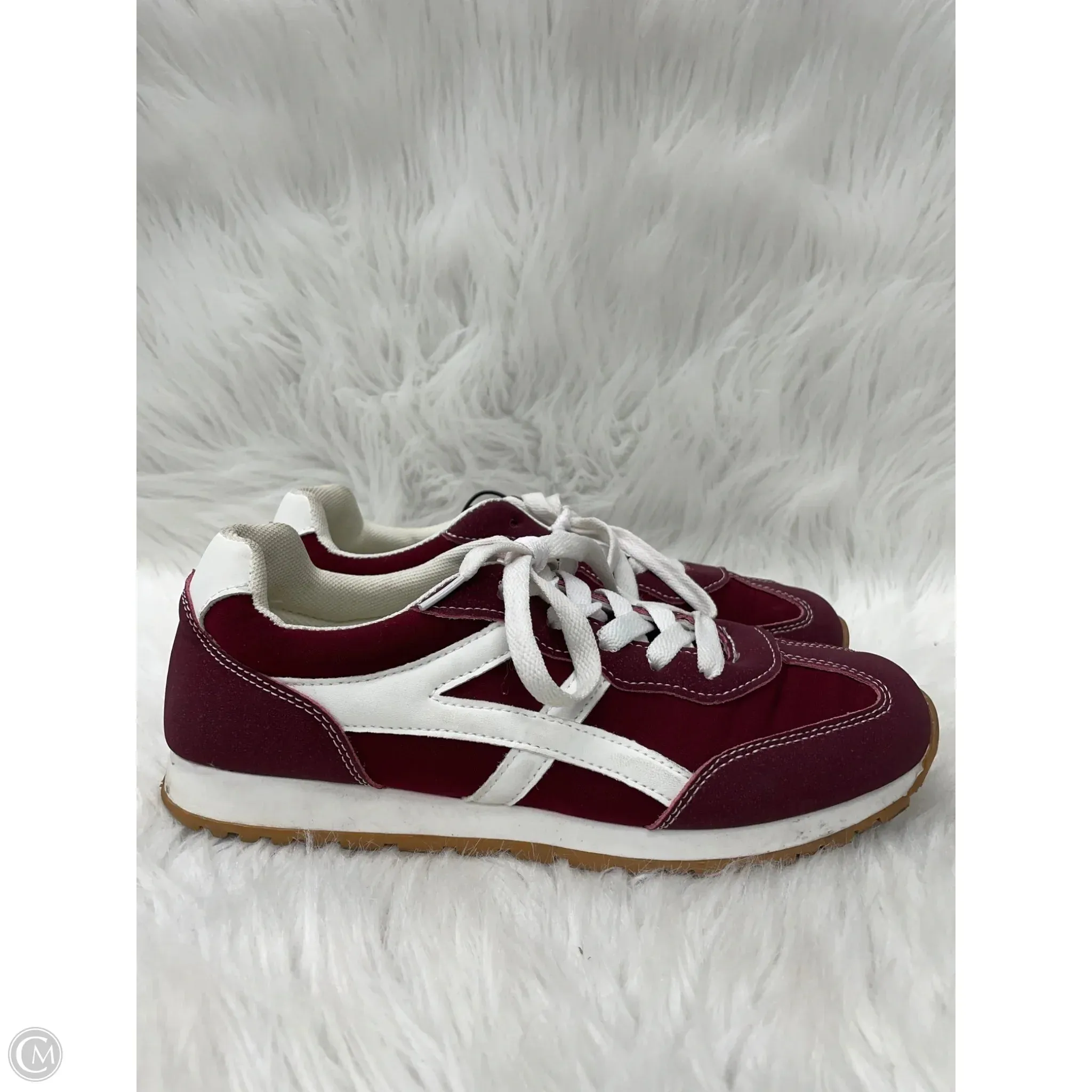 Shoes Sneakers By Clothes Mentor In Maroon, Size: 9 Abrasion Resistant Panels Easy On And Off