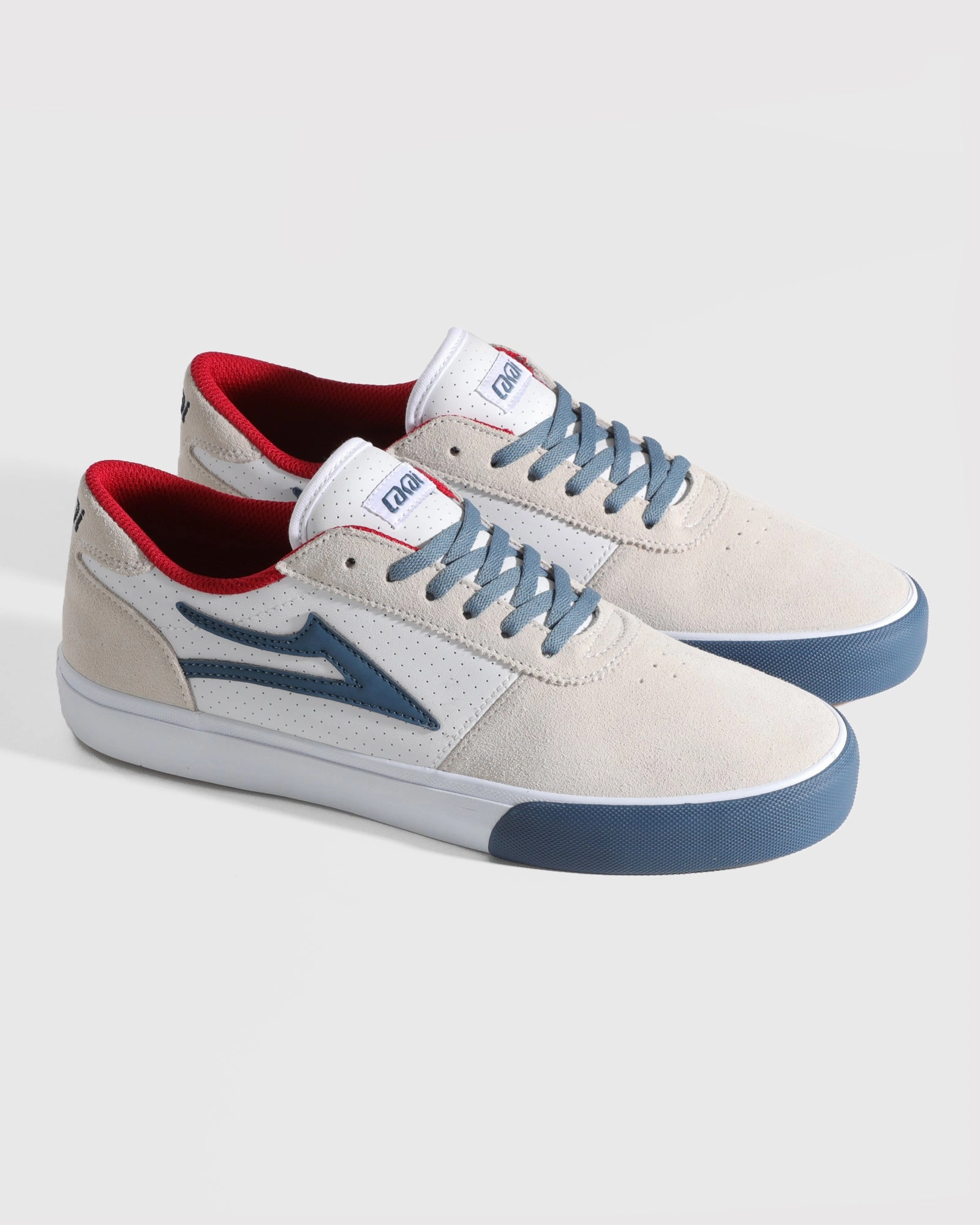 Manchester - White Suede Navy Perf Work Base