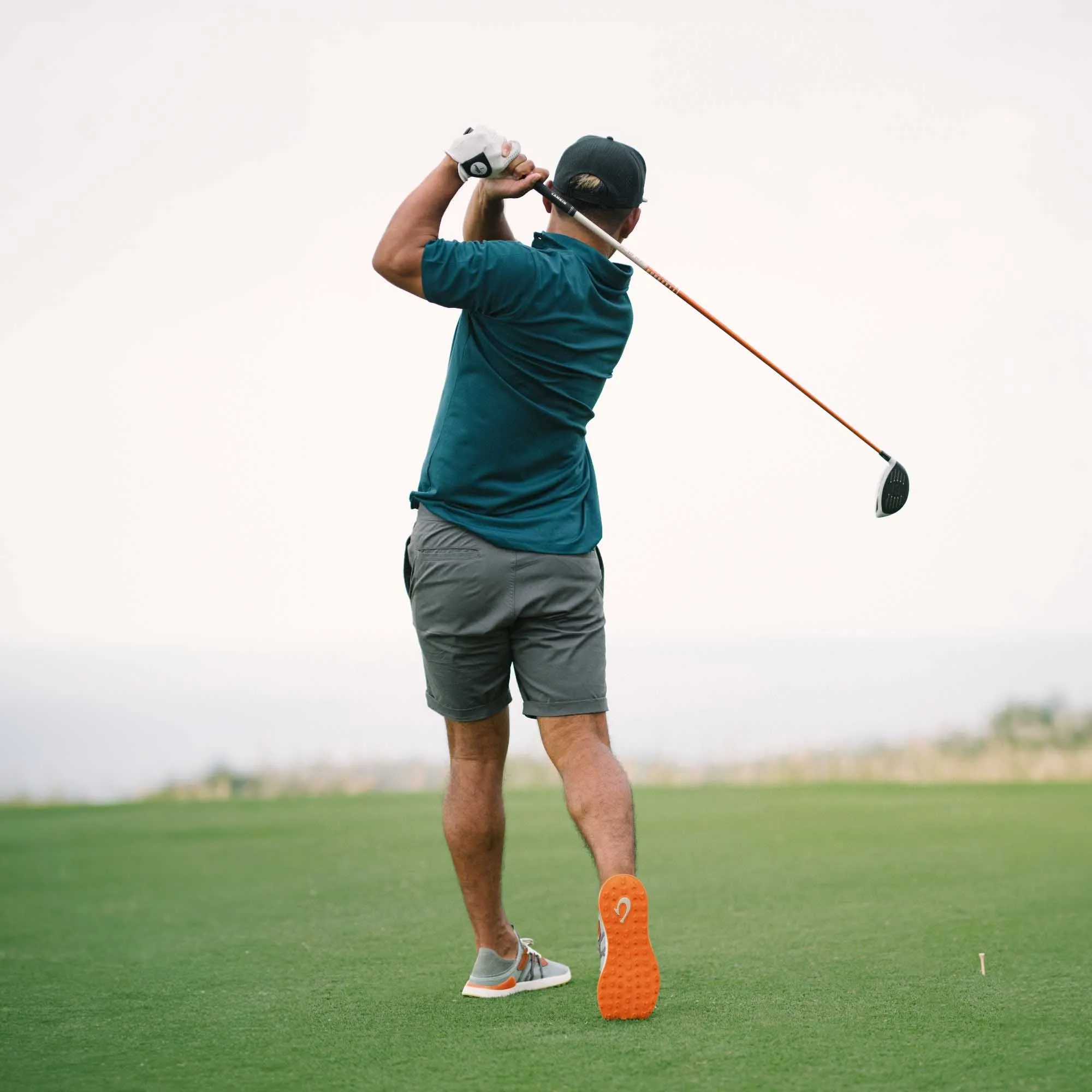 Ventilated Mesh Travel Enthusiasts Weekend Casual Manele - Pale Moss / Molten Orange