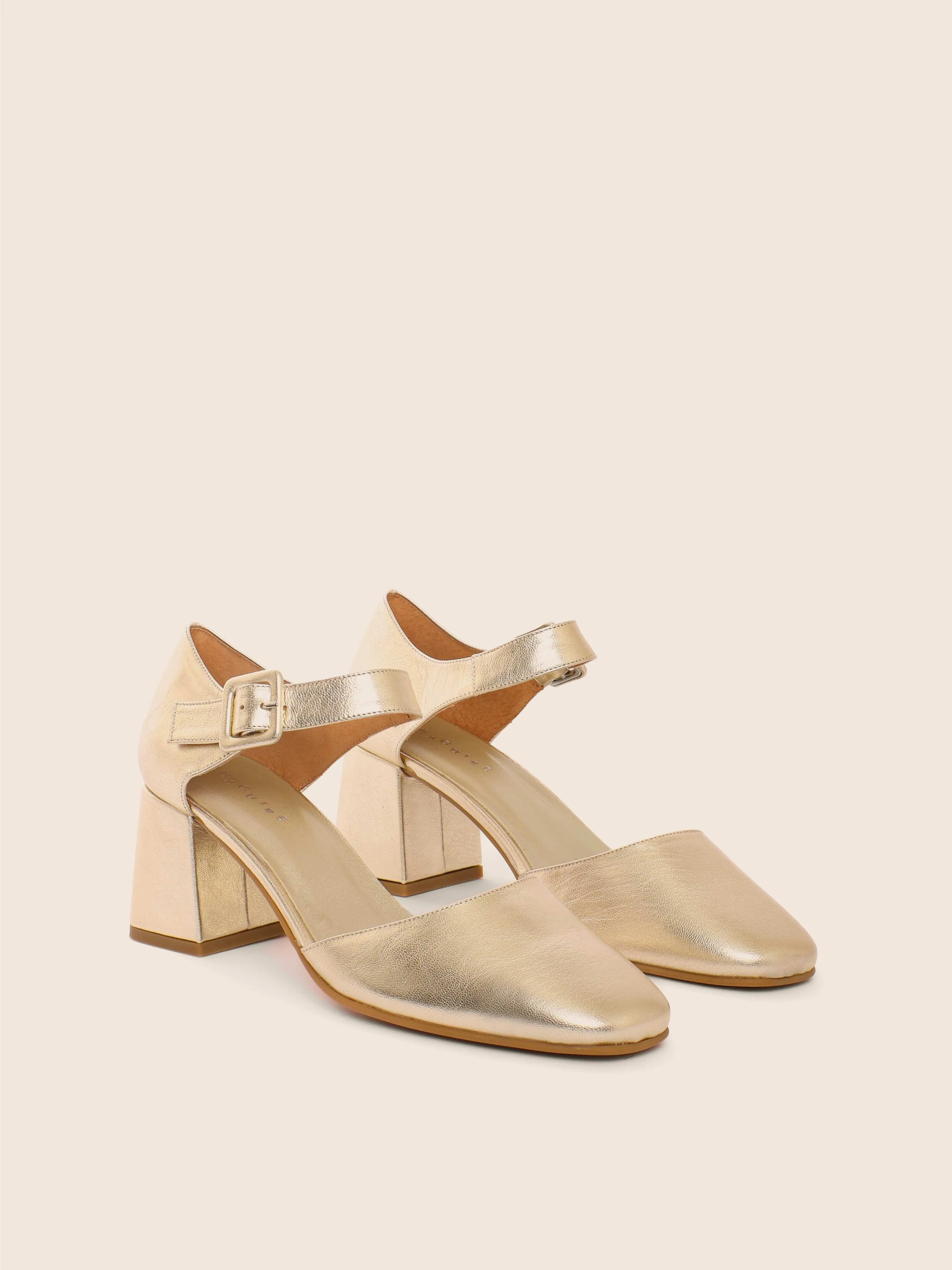 Soft foam Stylish Footwear Marbella Gold Mary Jane