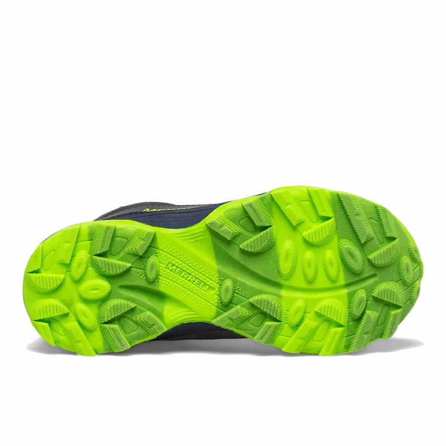 Stage Pop Classic Base Merrell Kids' Moab Speed Mid Waterproof - Navy/Grey/Lime