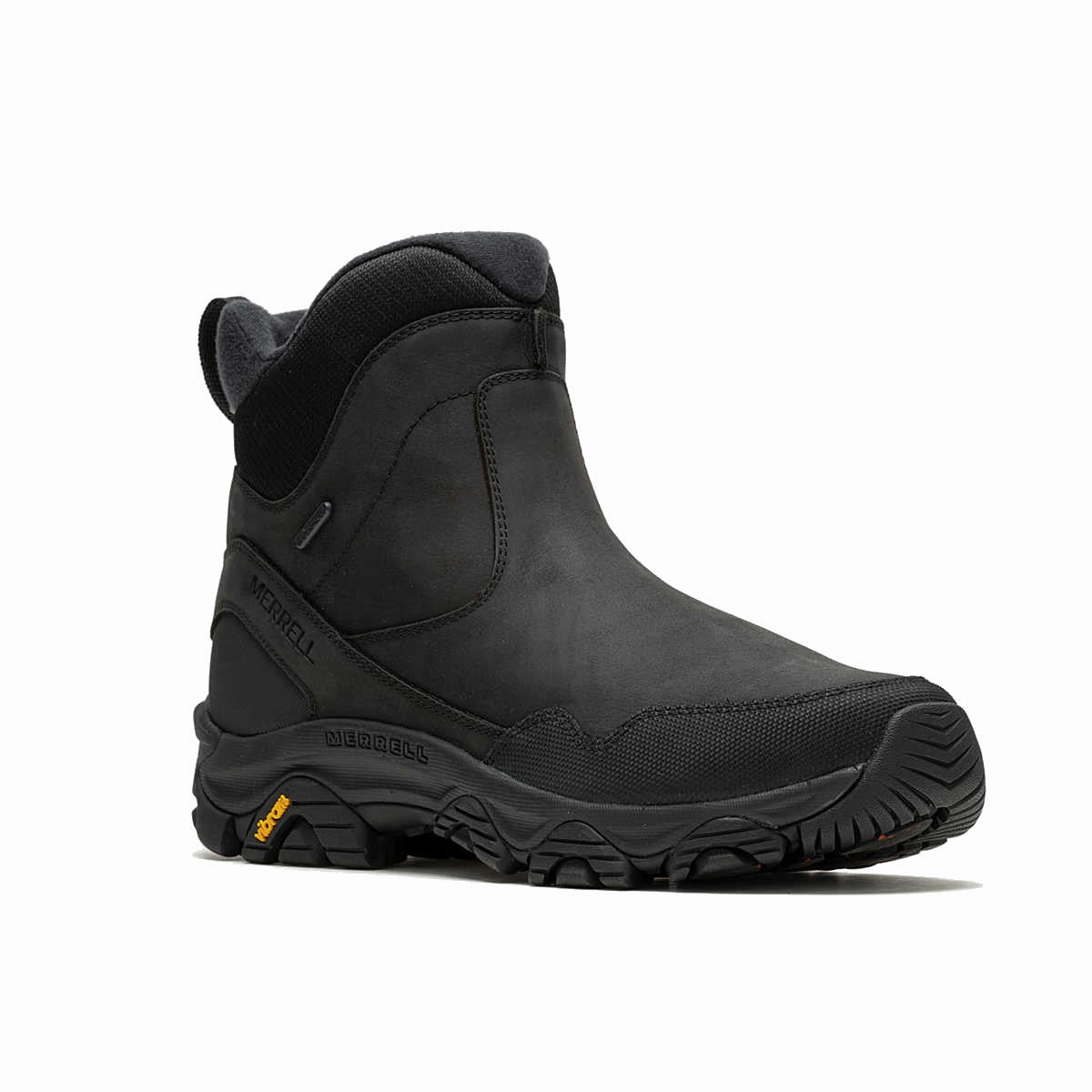 Arch Support Technology Merrell Men's Coldpack 3 Thermo Tall Zip Waterproof Boot w/ Arctic Grip  - Black