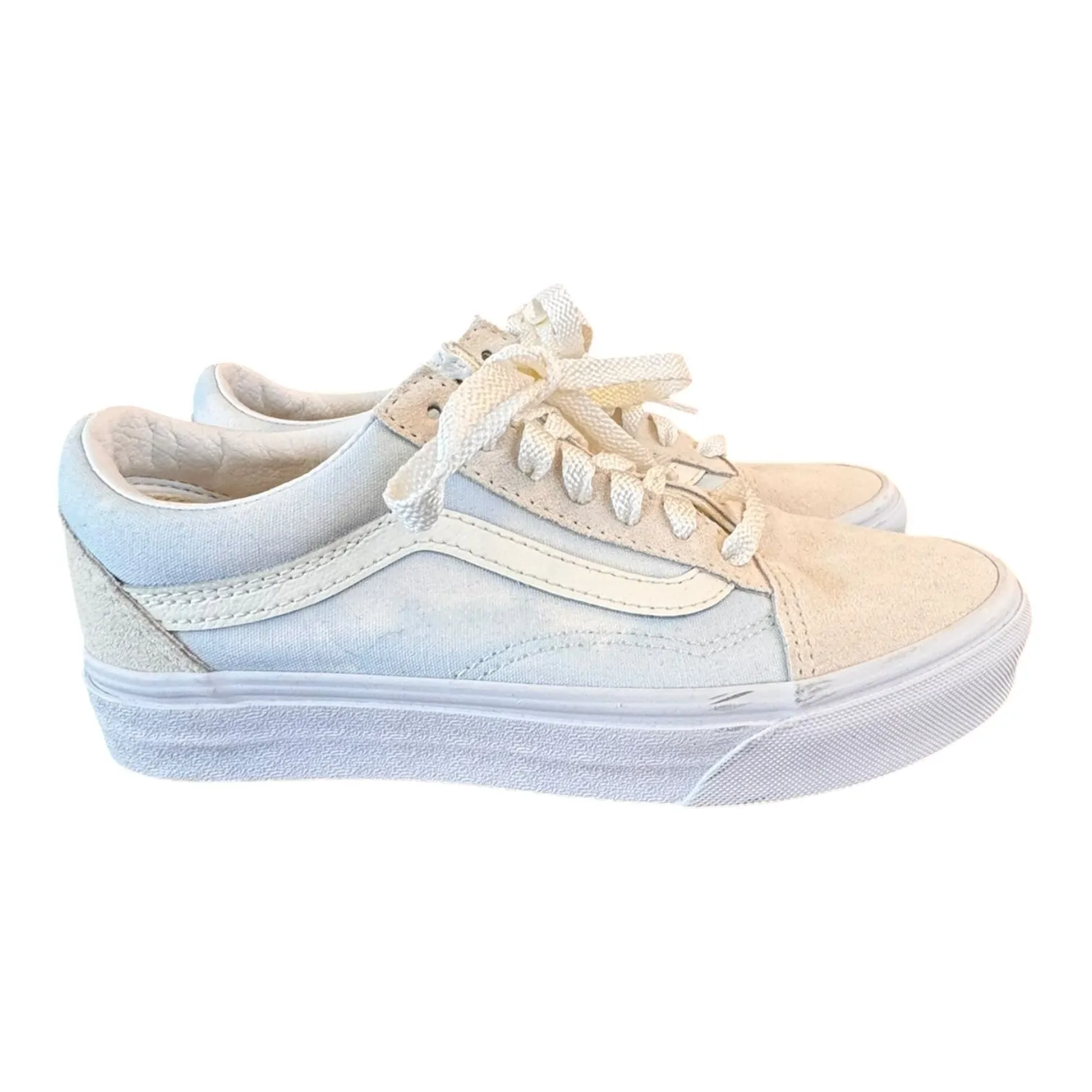 Flexible Grip Shoes Sneakers By Vans In Blue & White, Size:5.5