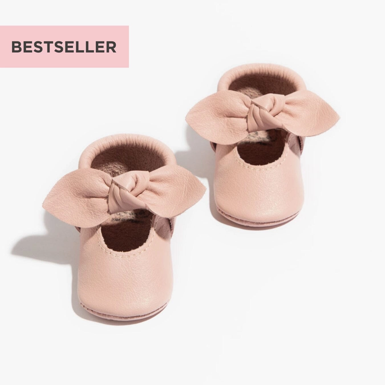 Thermo Regulating Blush Knotted Bow Baby Shoe