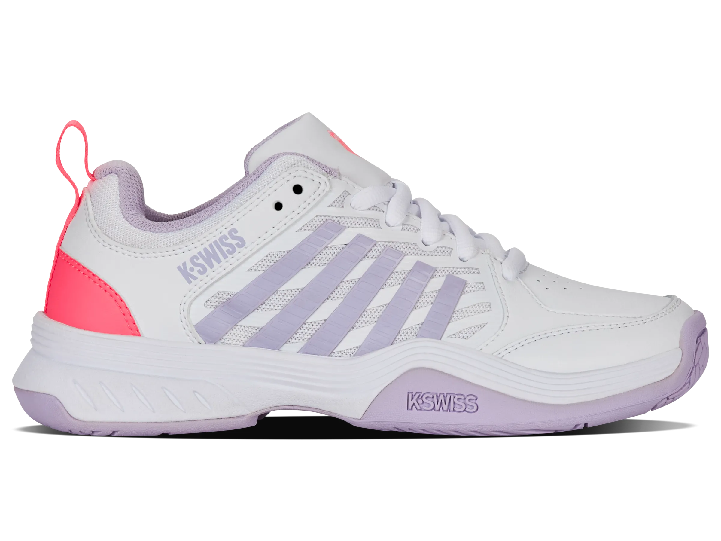 94428-182-M | COURT EXPRESS 2 | WHITE/ORCHID PETAL/NEON BLAZE Wide Base Sport Active