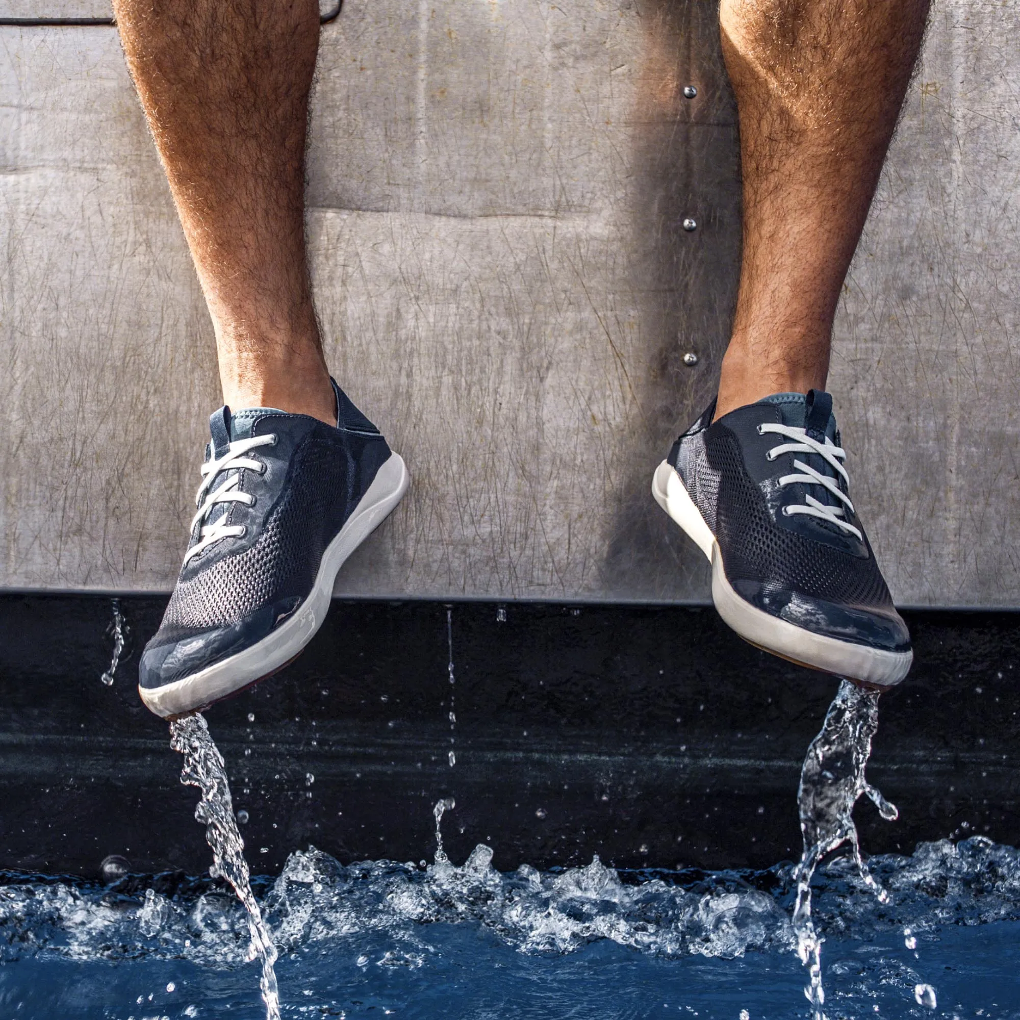 Chic Mode Adjustable Toe Loop Moku Pae - Trench Blue / Off White