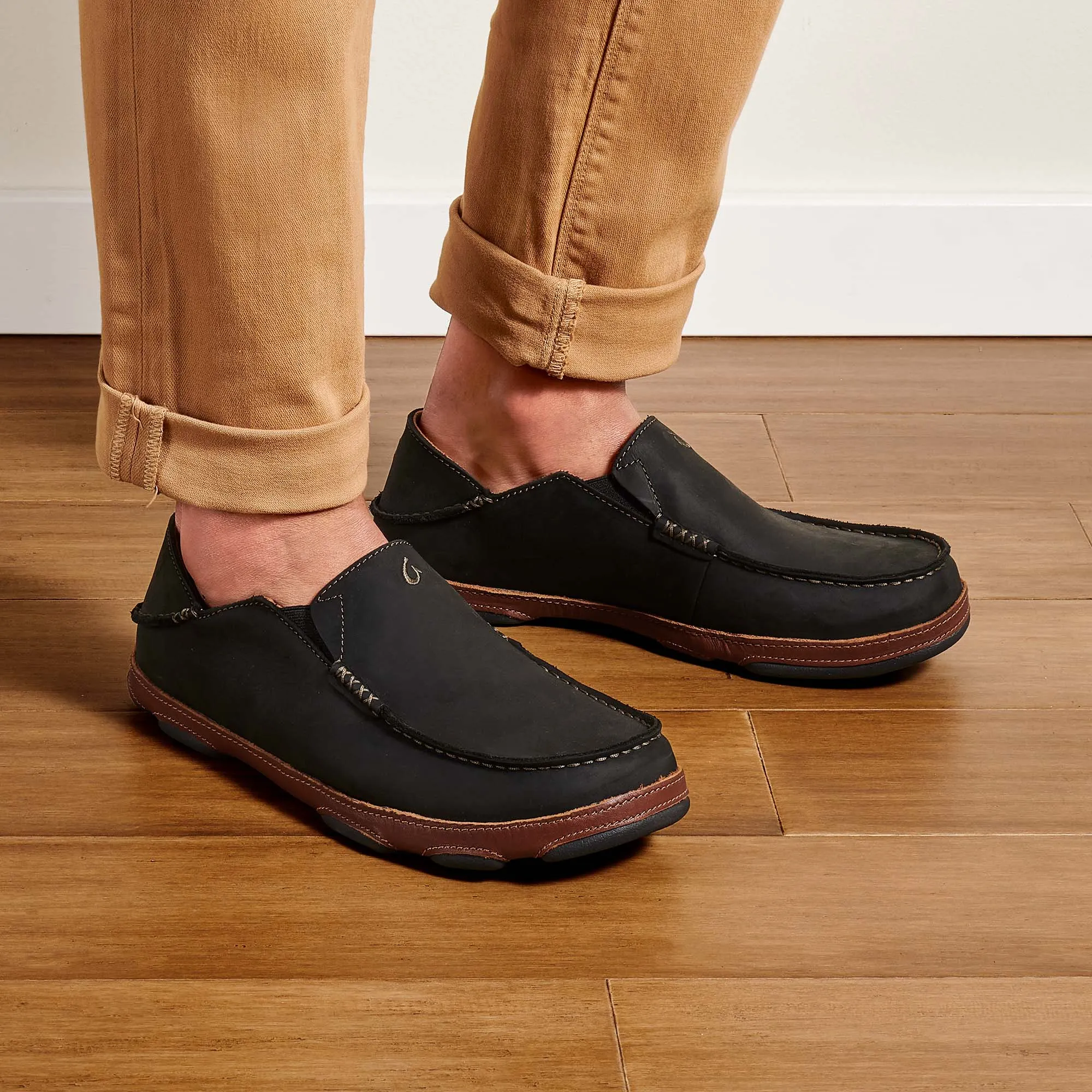 Molo - Black / Toffee Silent Walk Suede Soft