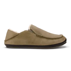 Leather Easy Fit Walk Molo Slipper  -  Clay / Dk Java