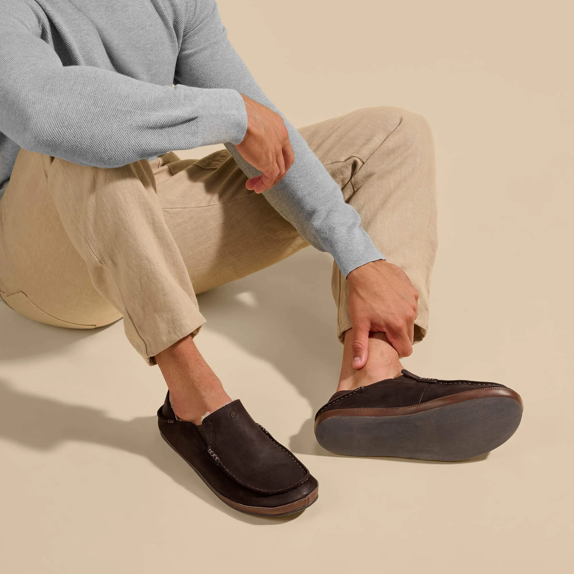 Light quick dry Molo Slipper - Dark Wood