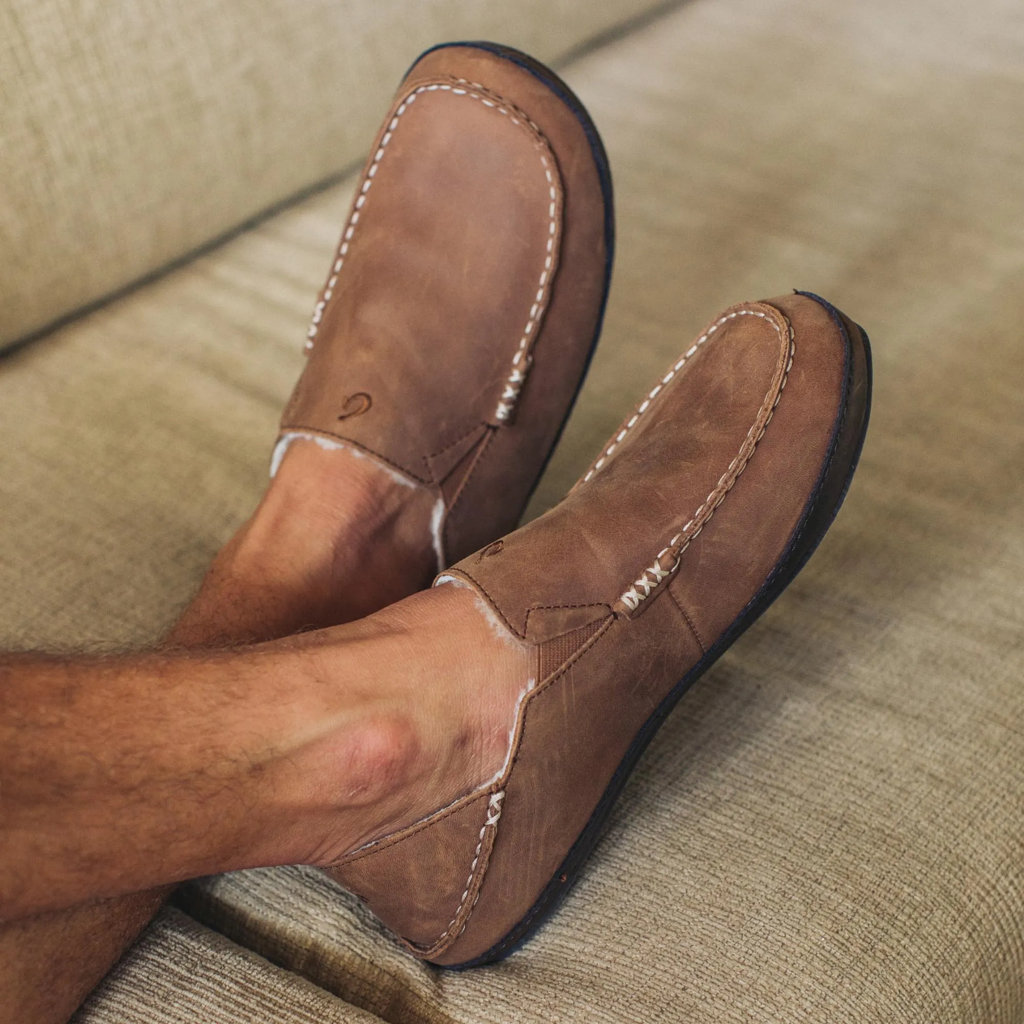 Lightweight Midsole Ventilated Upper Design Molo Slipper - Toffee / Dark Wood