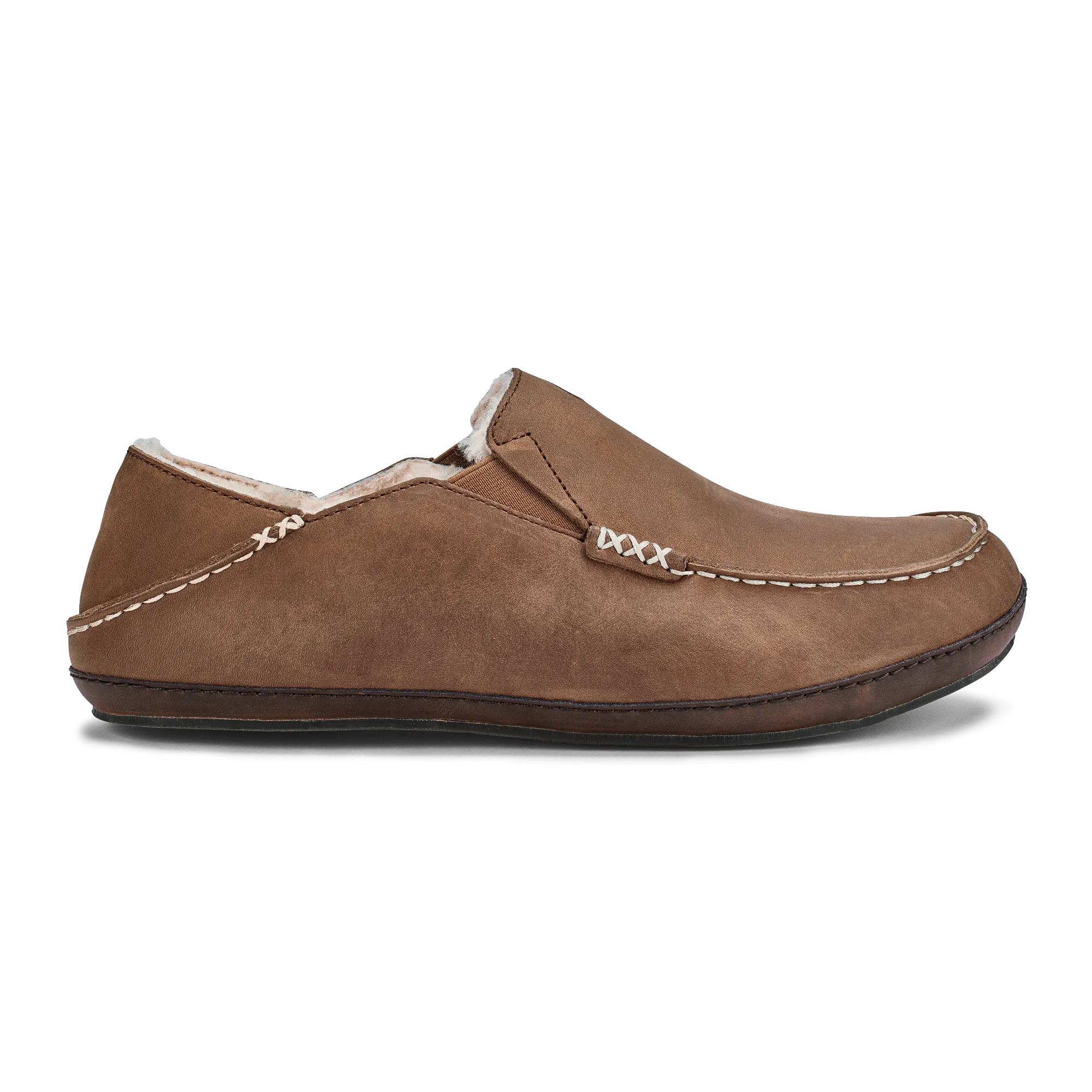 Molo Slipper - Toffee / Dark Wood Comfort arch Padded Tongue