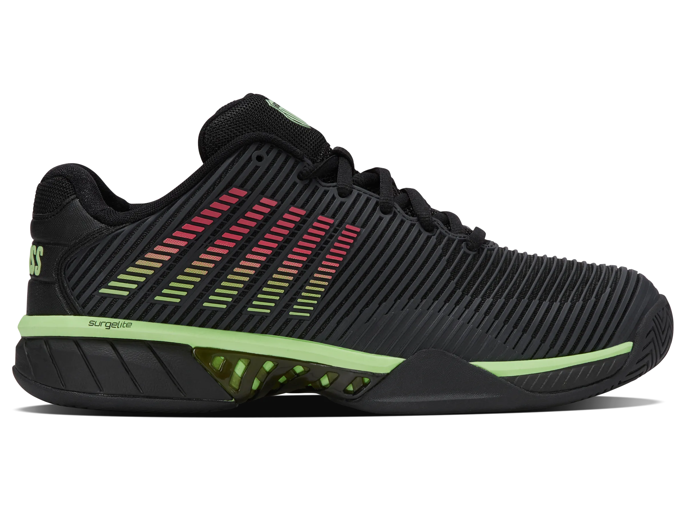Stretchable Upper 06613-011-M | HYPERCOURT EXPRESS 2 | BLACK/SOFT NEON GREEN/NEON LAVA