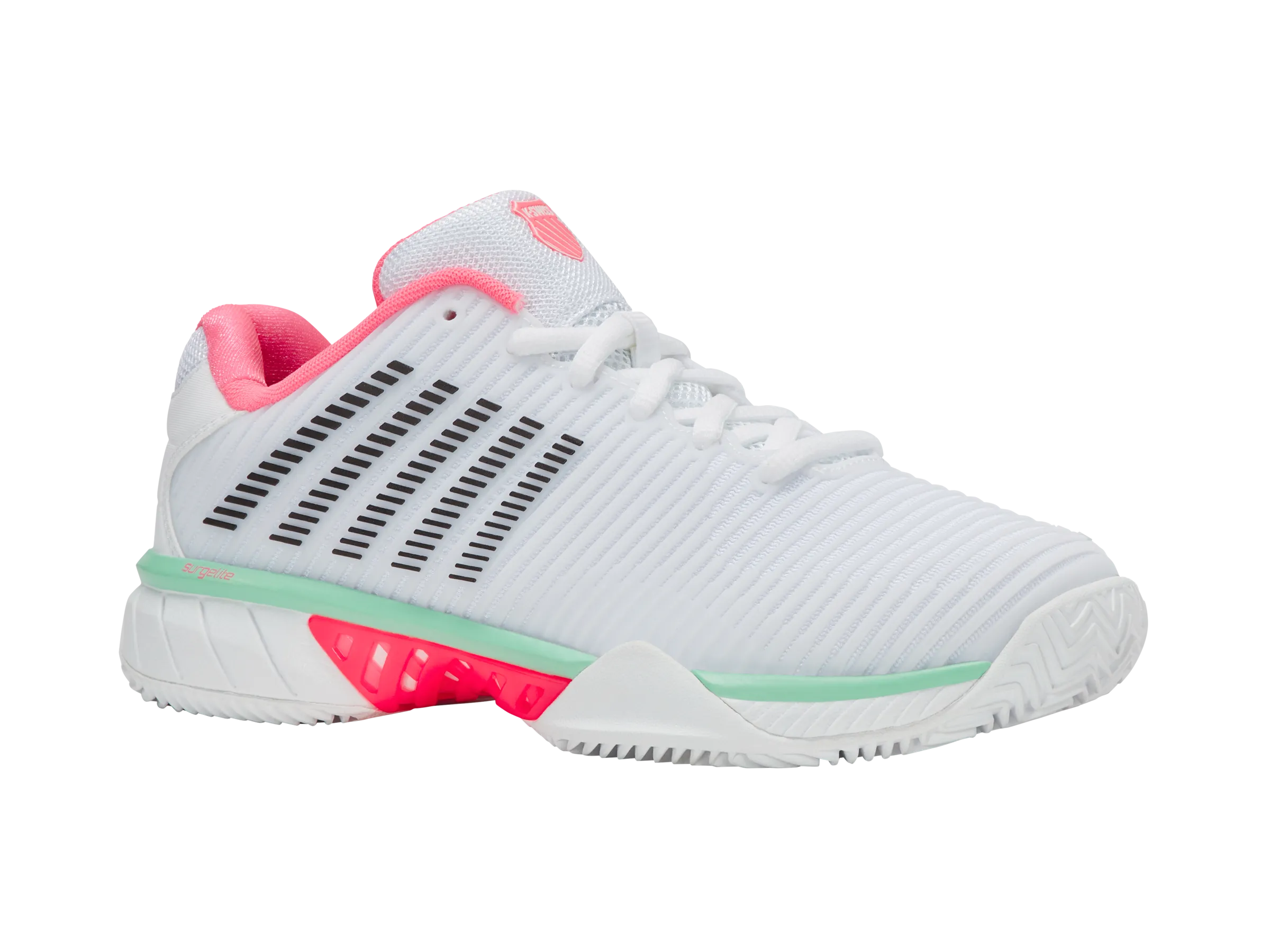 96614-178-M | HYPERCOURT EXPRESS 2 CLAY | WHITE/NEON PASTEL PINK/BLACK Ventilated Tone Play