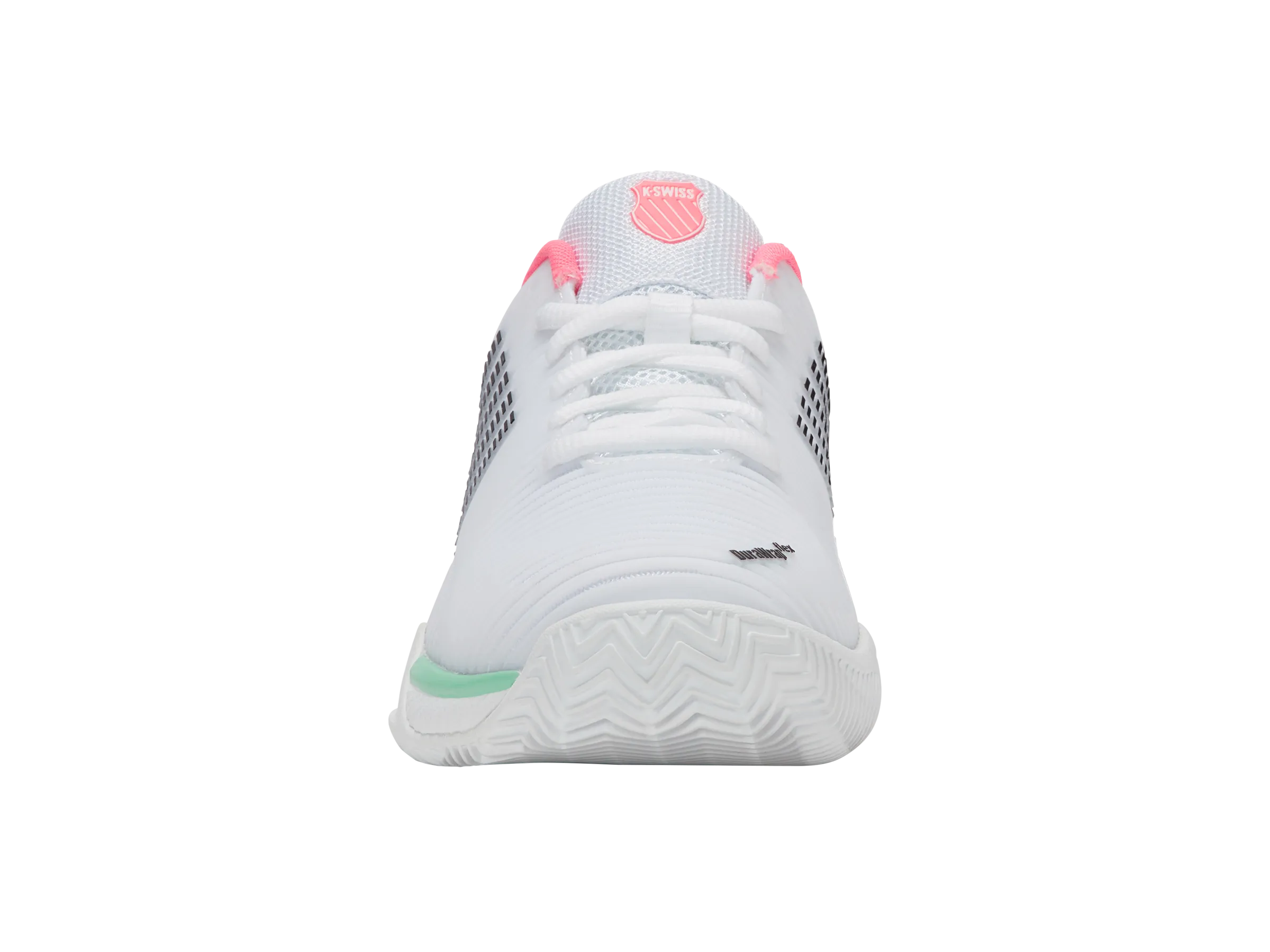96614-178-M | HYPERCOURT EXPRESS 2 CLAY | WHITE/NEON PASTEL PINK/BLACK Form Ease Firm Ground