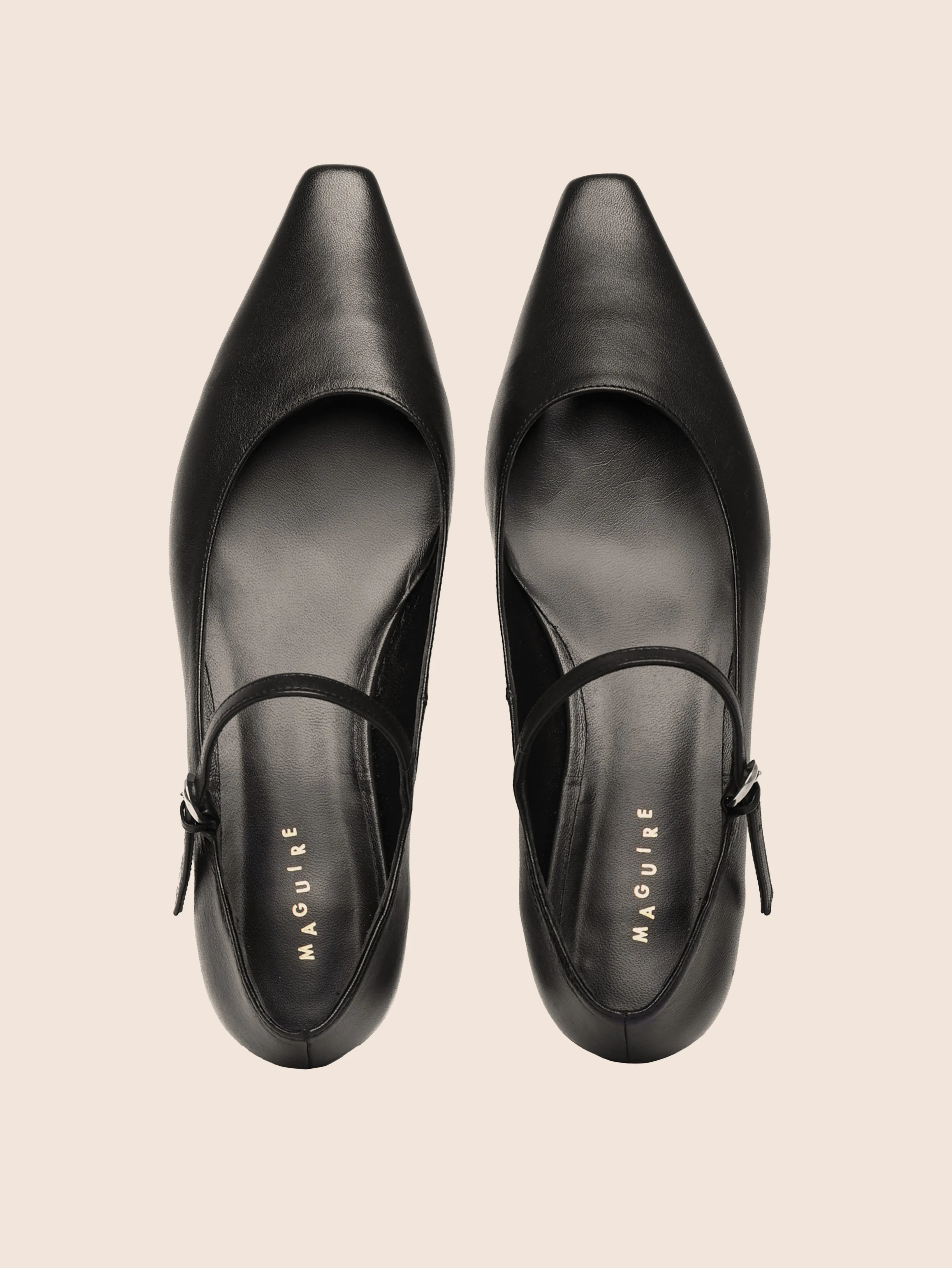 Muriel Black Ballerina Flight Safe Relaxing Shoes