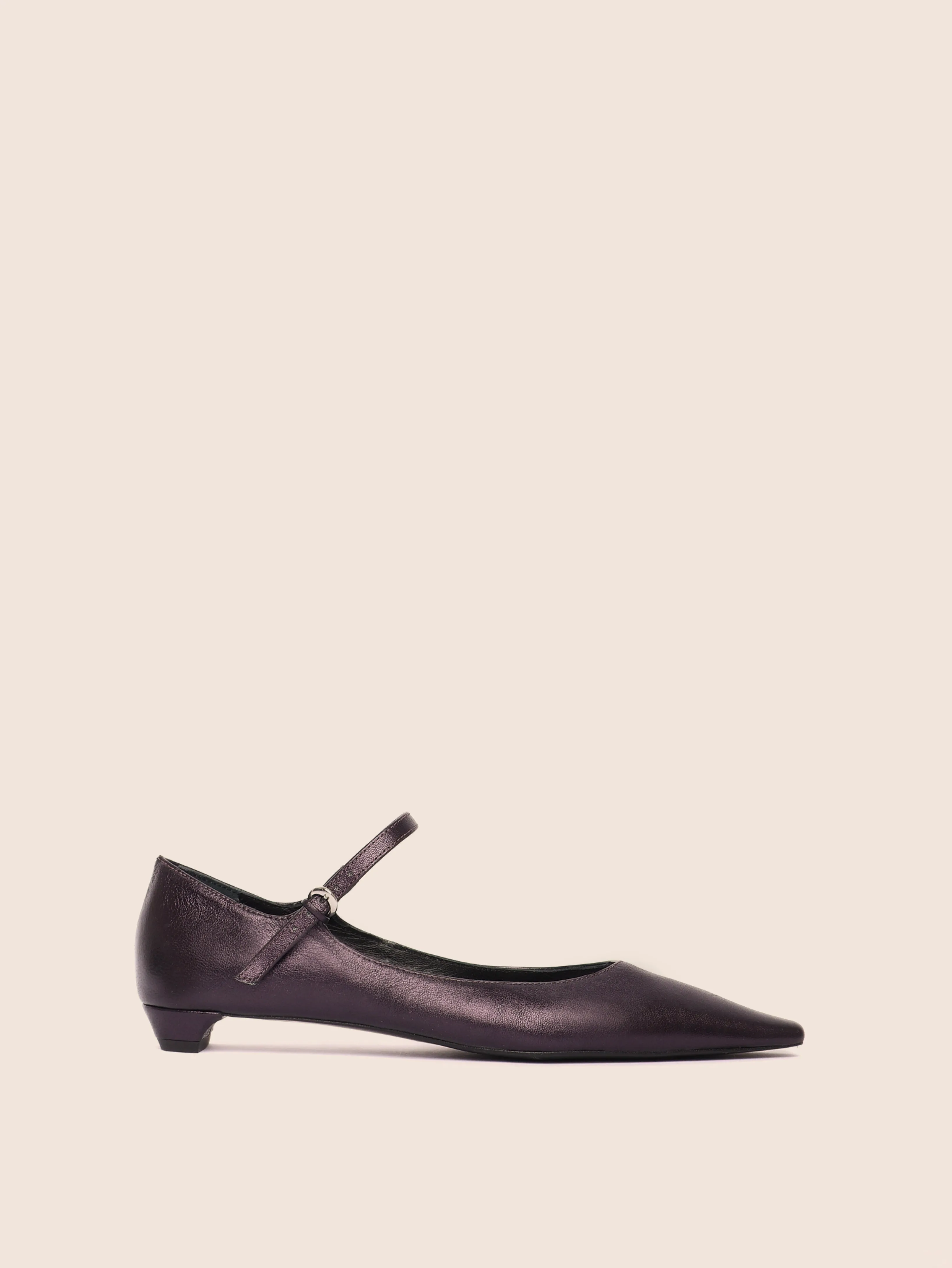Muriel Plum Ballerina Rubber Sole