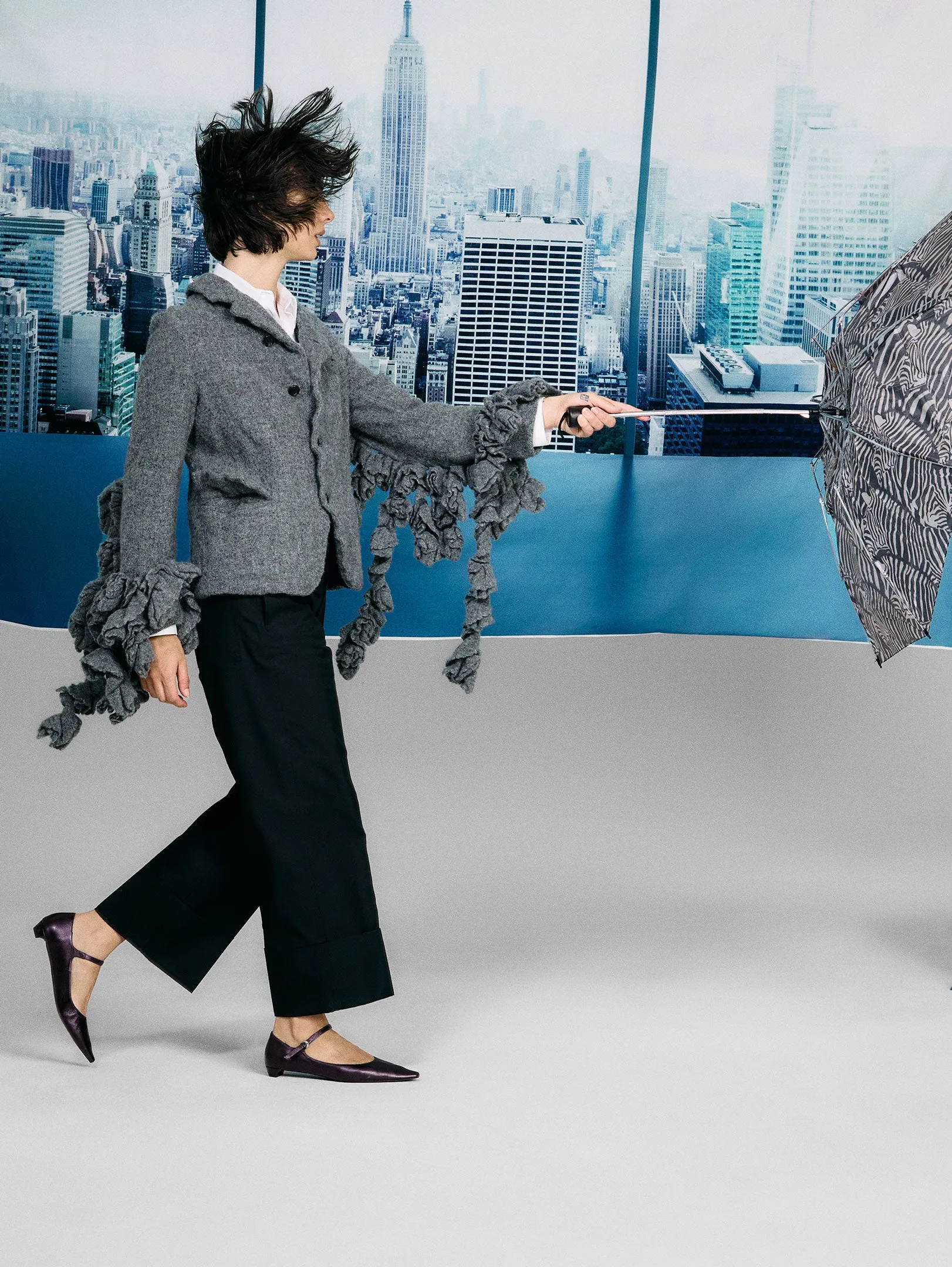 Jog Mode Fashionable Fit Muriel Plum Ballerina