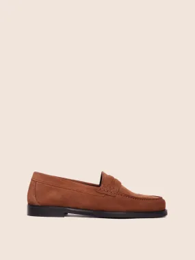 Wide fit Korean style Napoli Tan Suede Loafer