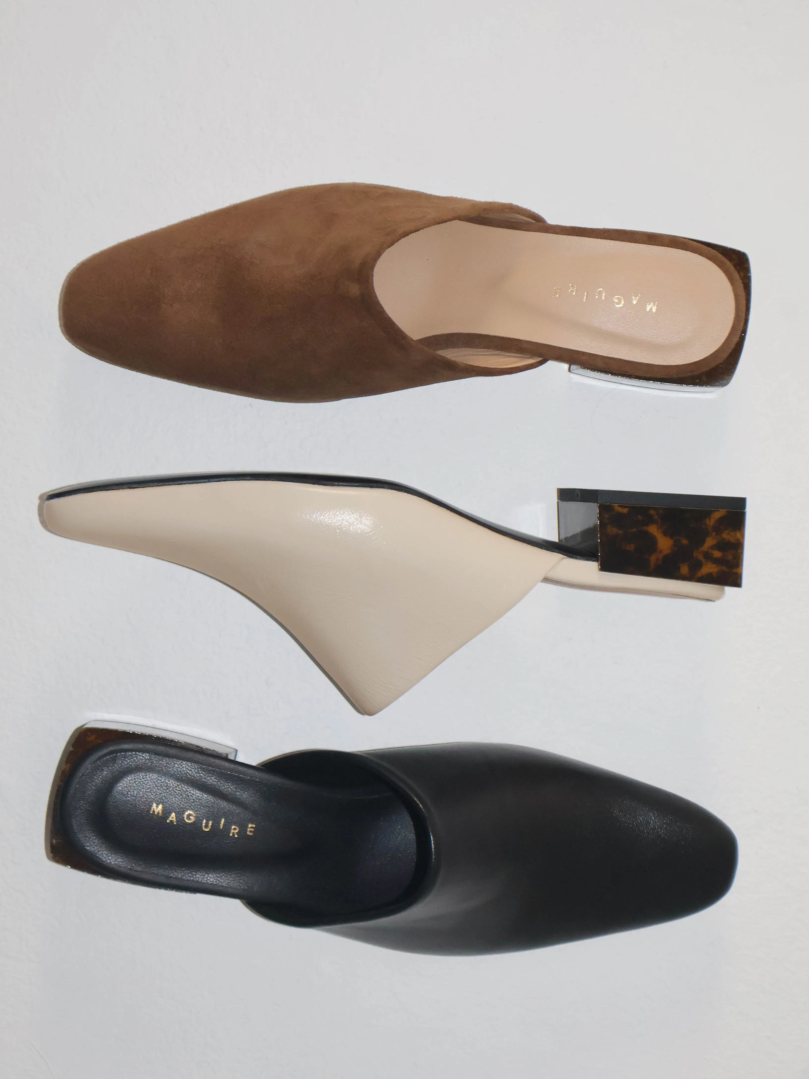 Navio Black Mule Soft Material Heel Guard