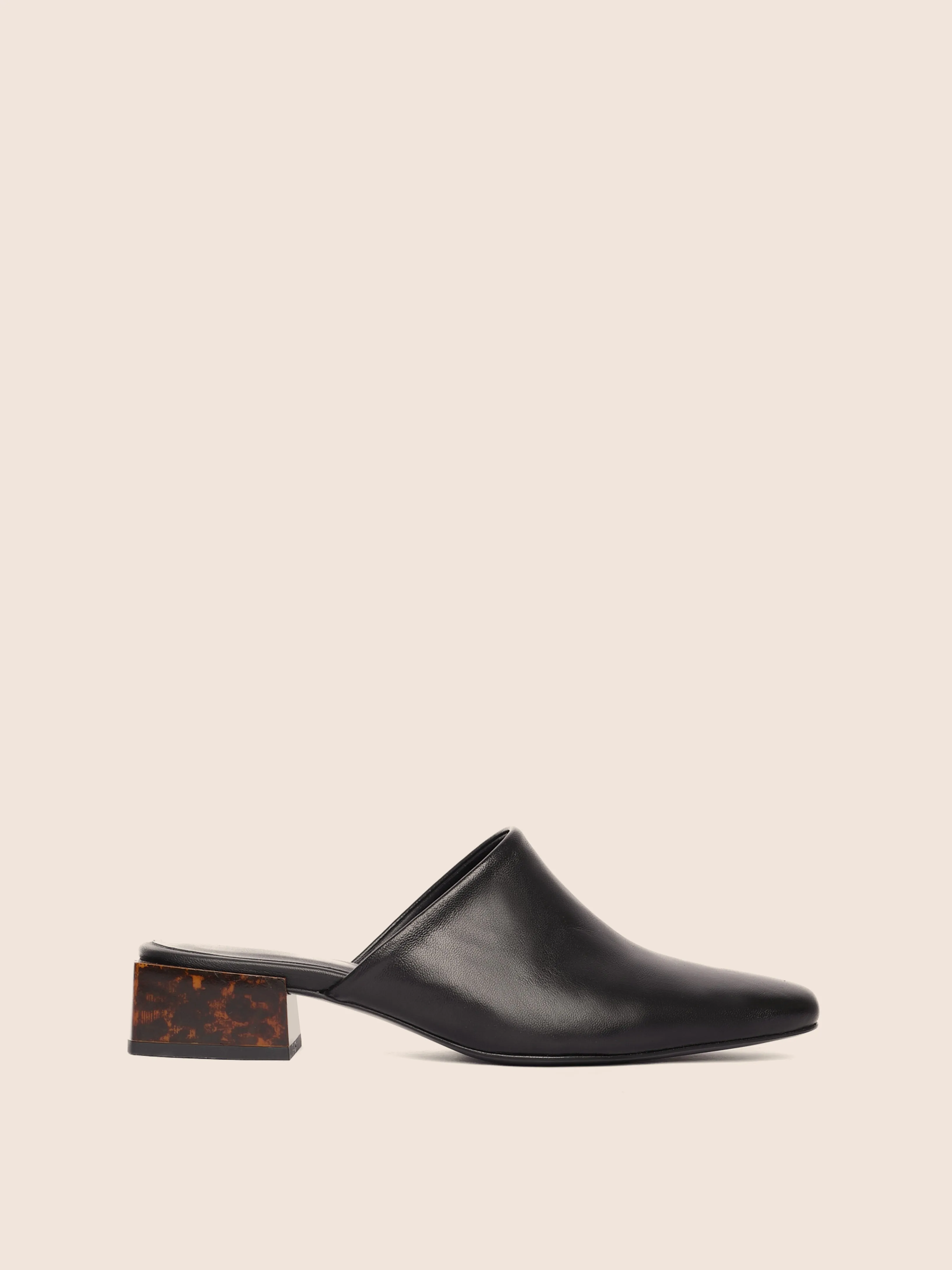 Navio Black Mule Wet Land Stone Glam