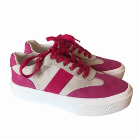 Enhanced Grip Pattern Shoes Sneakers By J Slides In Pink, Size:7