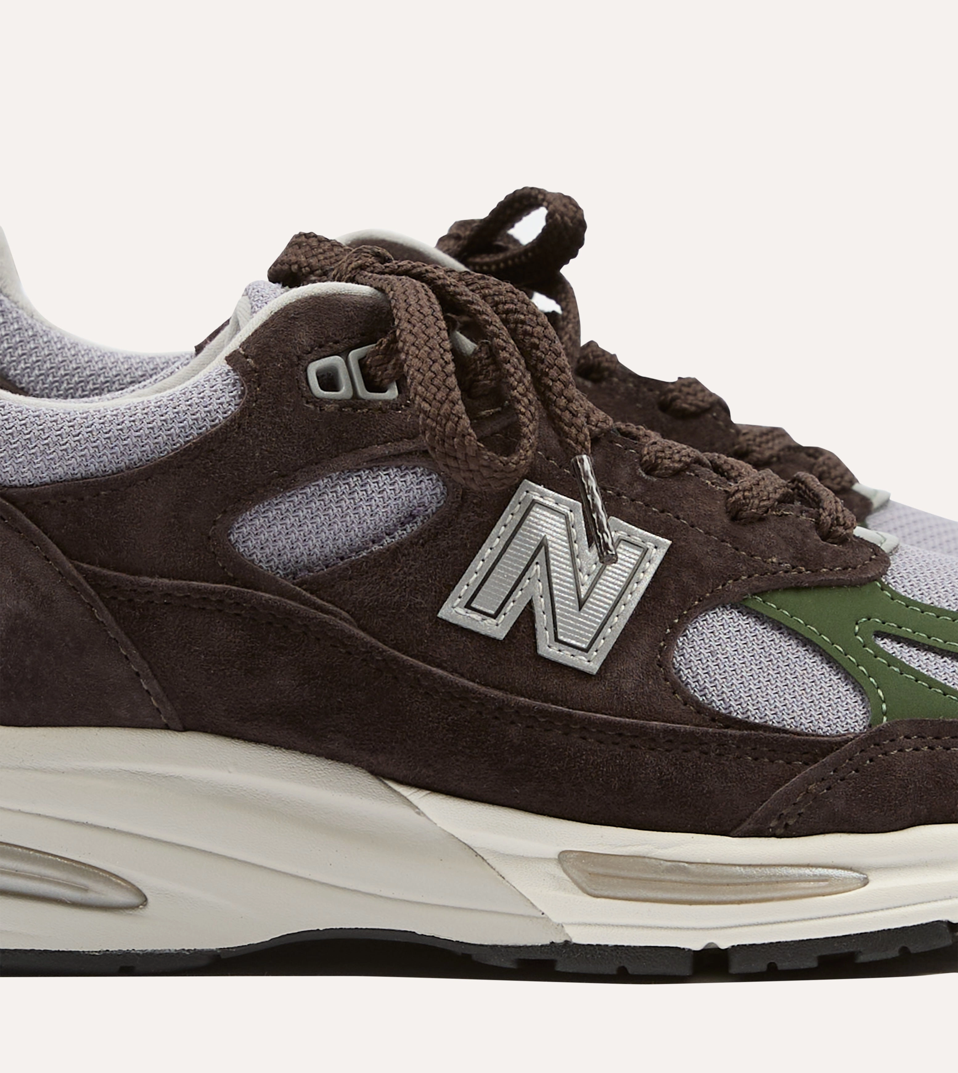 Ergonomic Travel Enthusiasts New Balance Brown 'Essentially Offbeat' Made in UK 991v2 Trainers