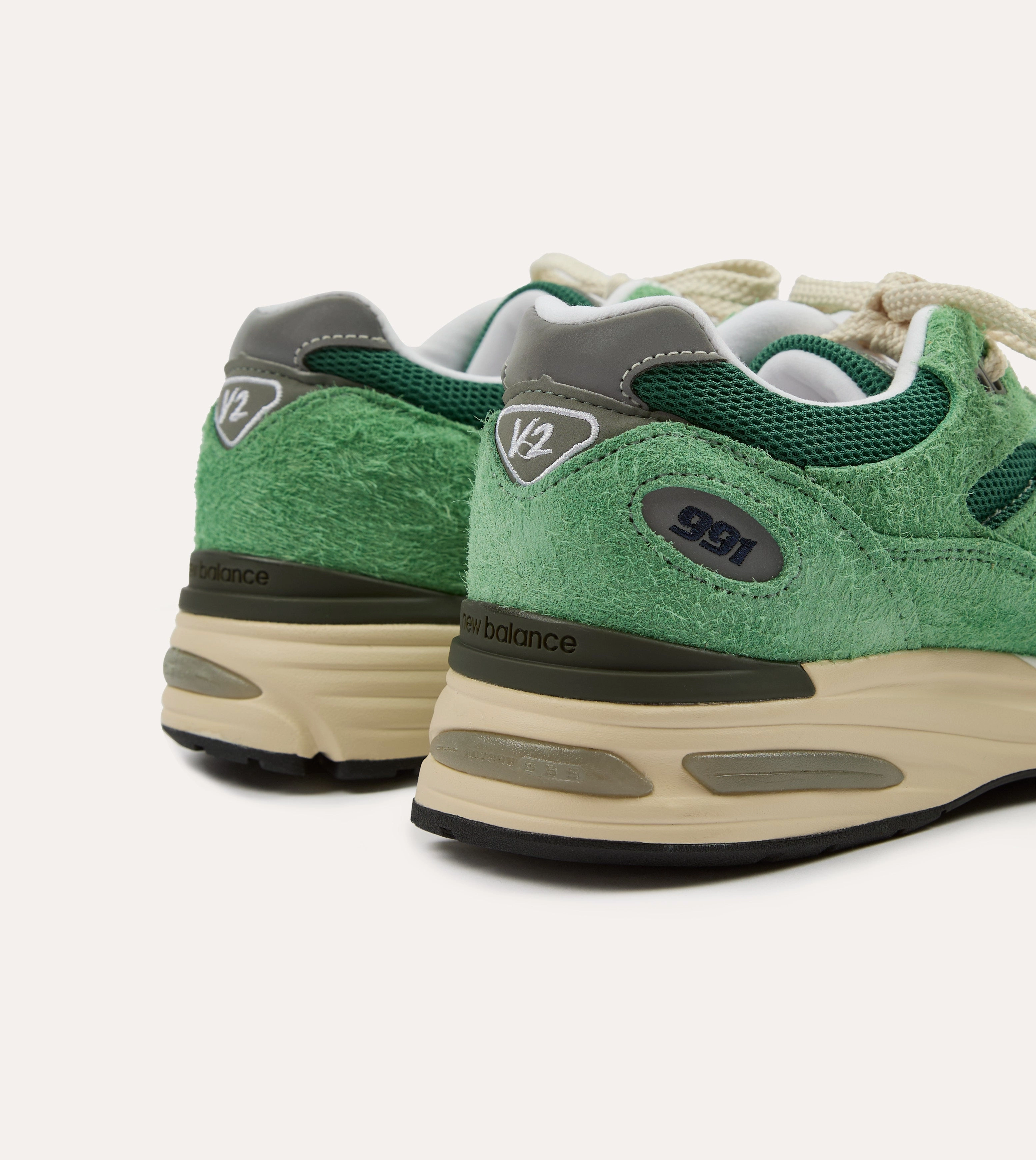 Heat Free New Balance Green 'Grounded Pastels' Made in UK 991v2 Trainers